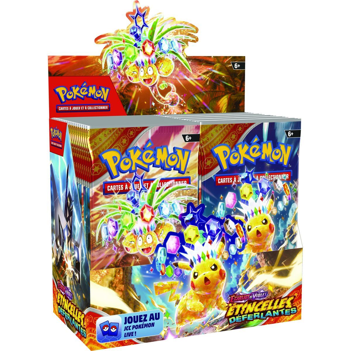 Pokémon - Box of 6 Display - Scarlet and Purple - Surging Sparks [SV8][EV08] - FR