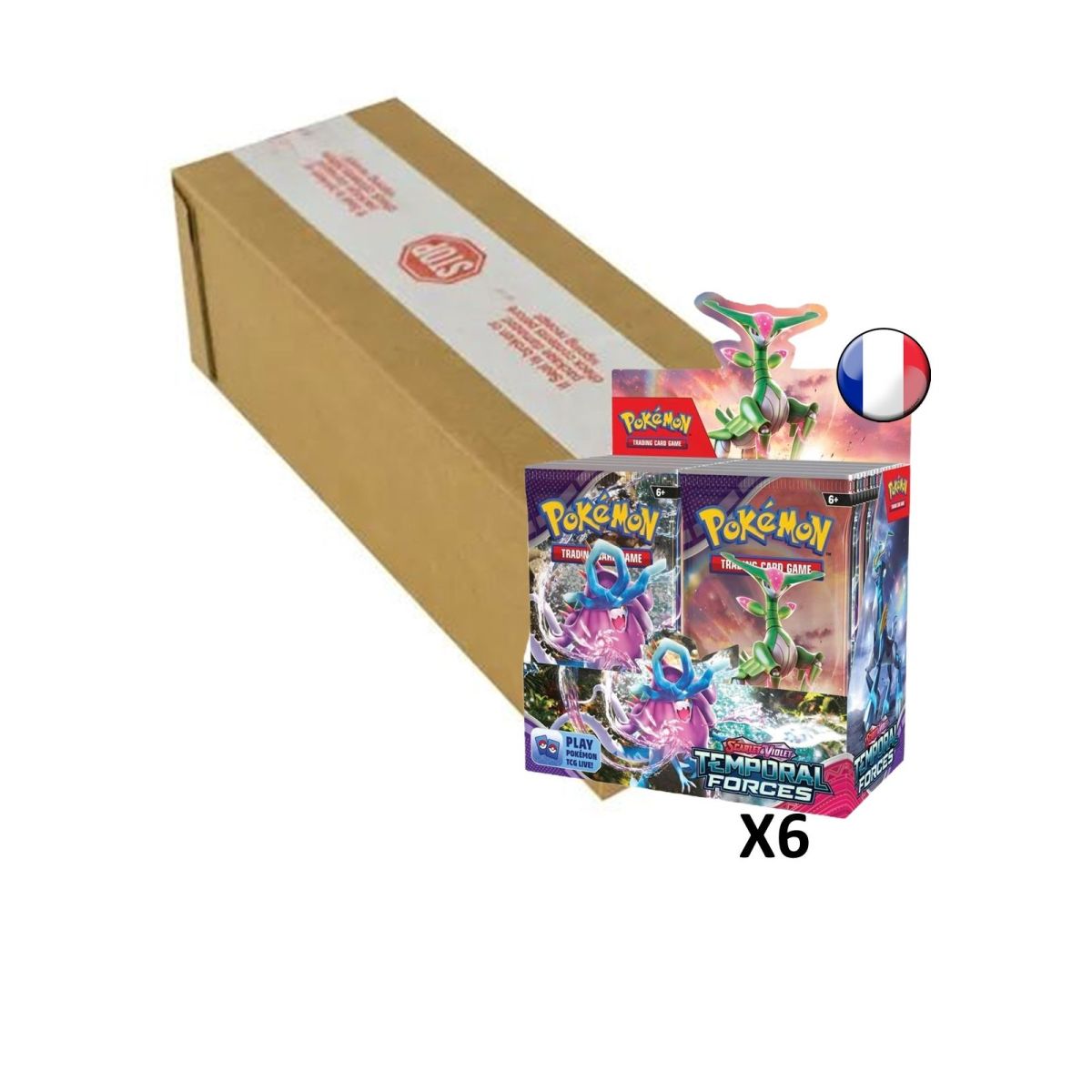 Item Pokémon - Box of 6 Booster Boxes - Scarlet and Violet: Temporal Forces [EV05] [SV5] - FR
