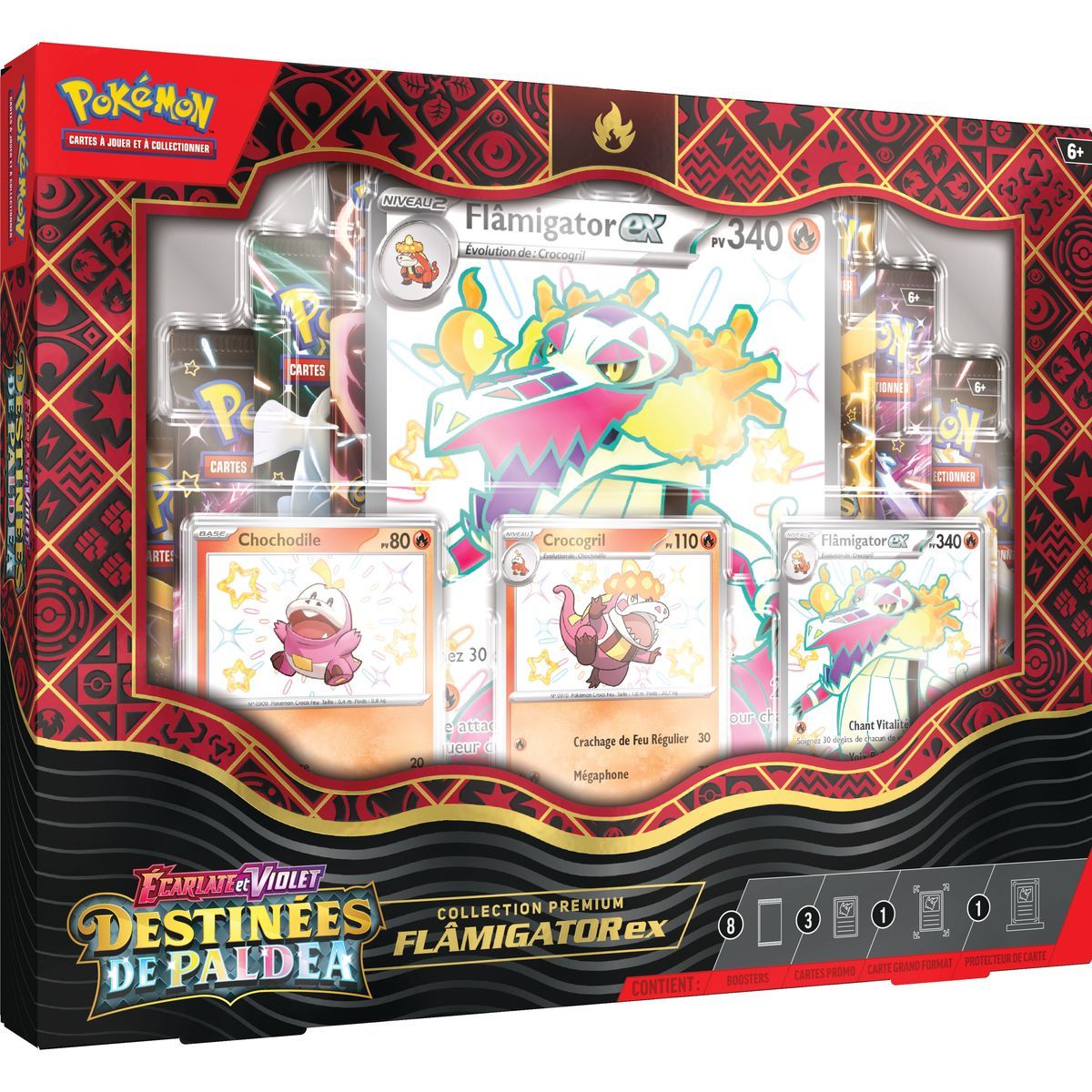 Item Pokémon - Flâmigator EX Collection Box - Scarlet and Purple - Paldea's Fate -[SV04.5 - EV04.5] - FR