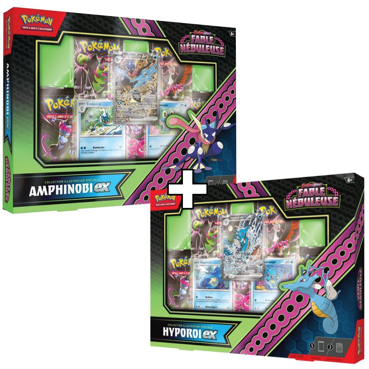 Item Set of 2 Scarlet and Purple Boxes: Nebula Fable Hyporoi-EX & Greninja-EX -[SV06.5 - EV06.5] - Pokémon - FR