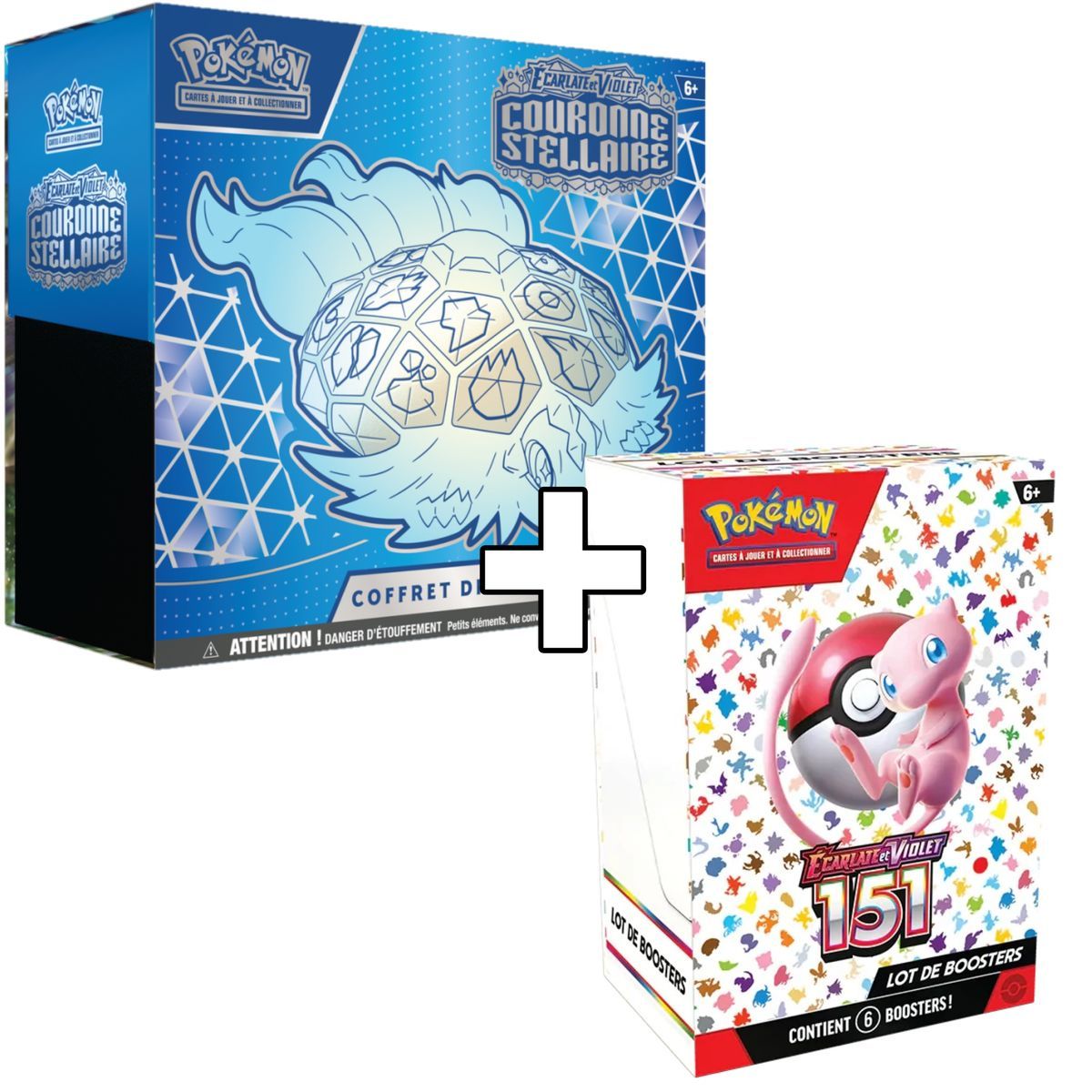 Pokémon - Pack - ETB Stellar Crown [EV07] + Bundle 6 Boosters 151 - FR