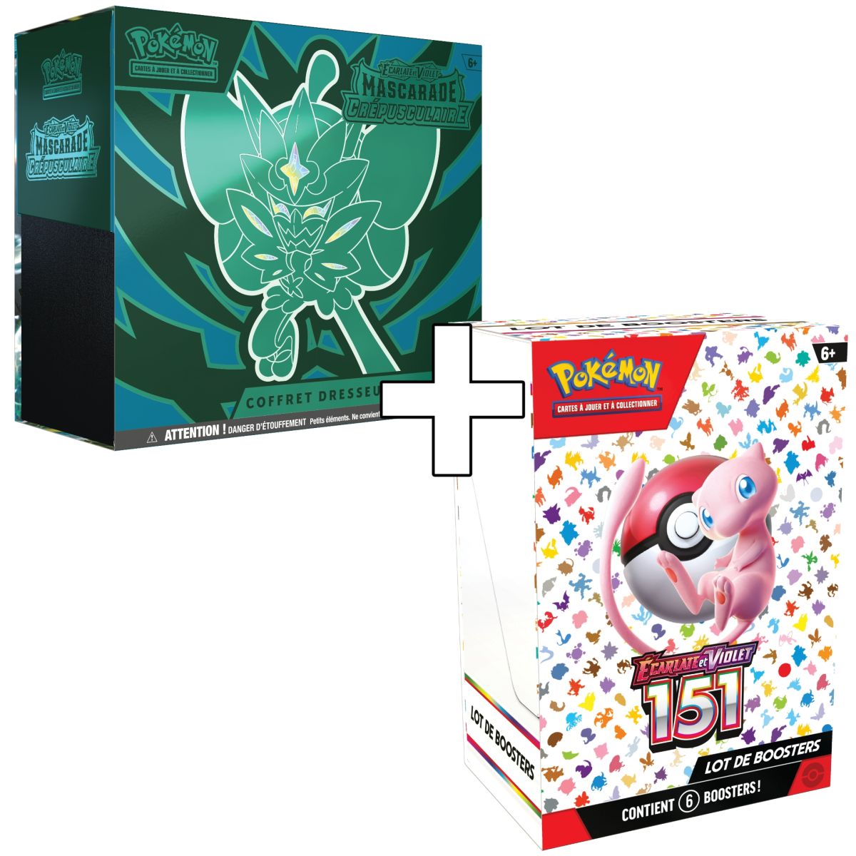 Pokémon - Pack - ETB Twilight Masquerade [EV06] + Bundle 6 Boosters 151 - FR