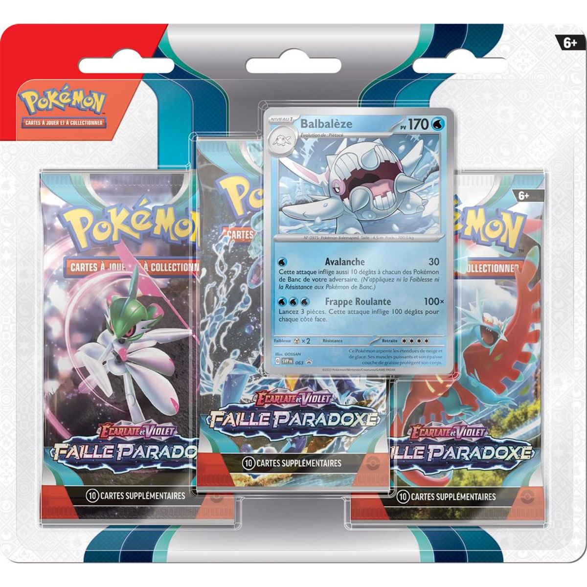 Pokémon - Tri-Pack - Scarlet and Violet - Paradox Rift - [SV04 - EV04] - Cryodo / Balbalèze - FR