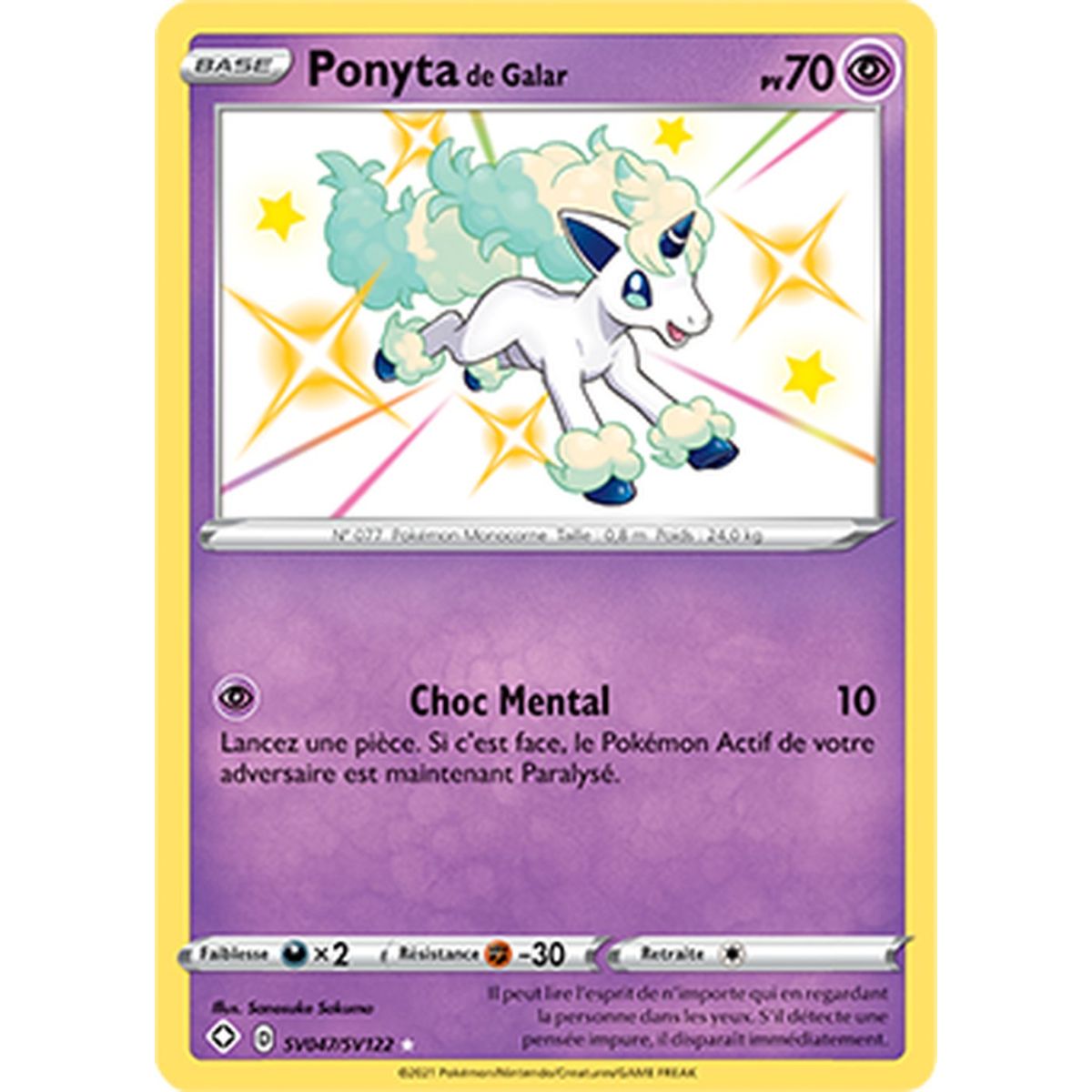 Galarian Ponyta - Shiny SV047/SV122 - Shining Destinies Sword and Shield