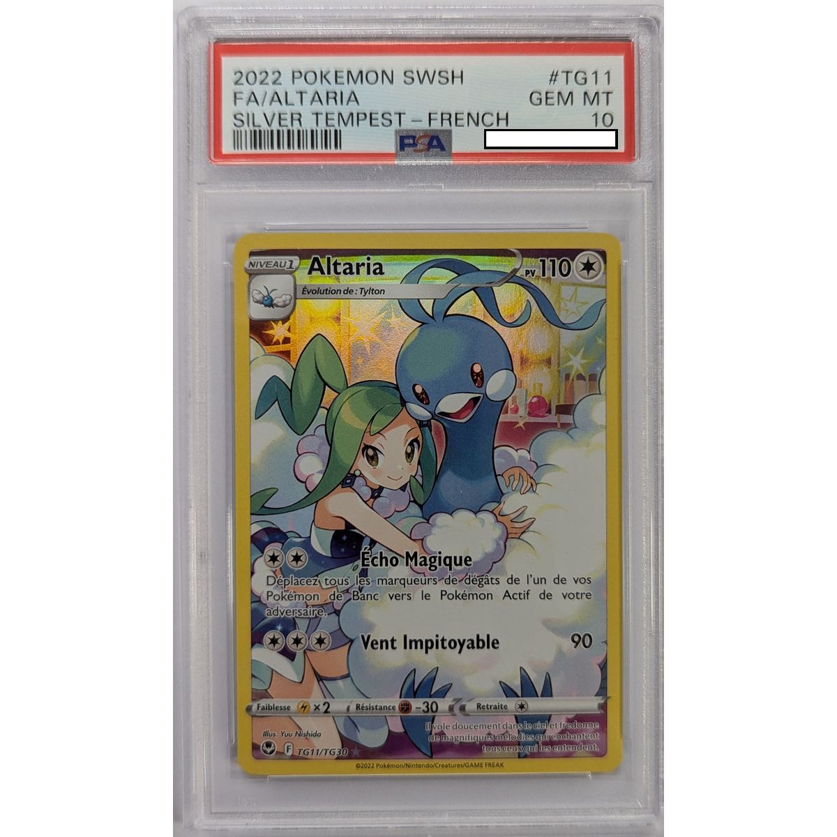 [PSA 10 - Gem Mint] - Graded Card - Altaria TG11/TG30 - Sword & Shield: Silver Storm - 2022 - Pokémon - French