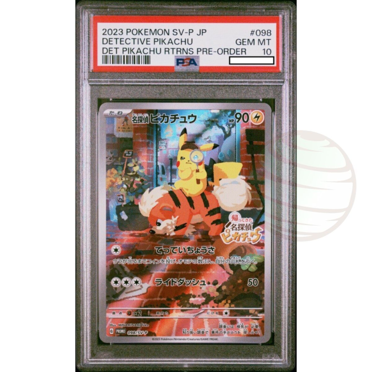 [PSA 10 - Gem Mint] - Graded Card - Detective Pikachu 098/SV-P Returns 2023 - Pokémon - Japanese