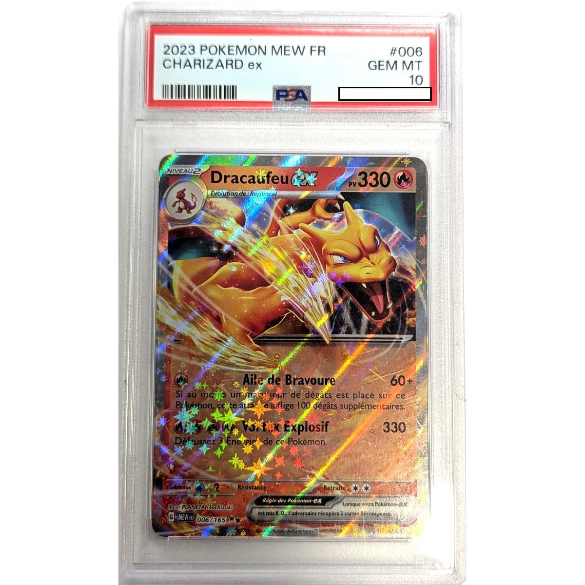 [PSA 10 - Gem Mint] - Graded Card - Charizard EX 006/165 - Scarlet & Purple: Pokémon 151 - 2023 - Pokémon - French