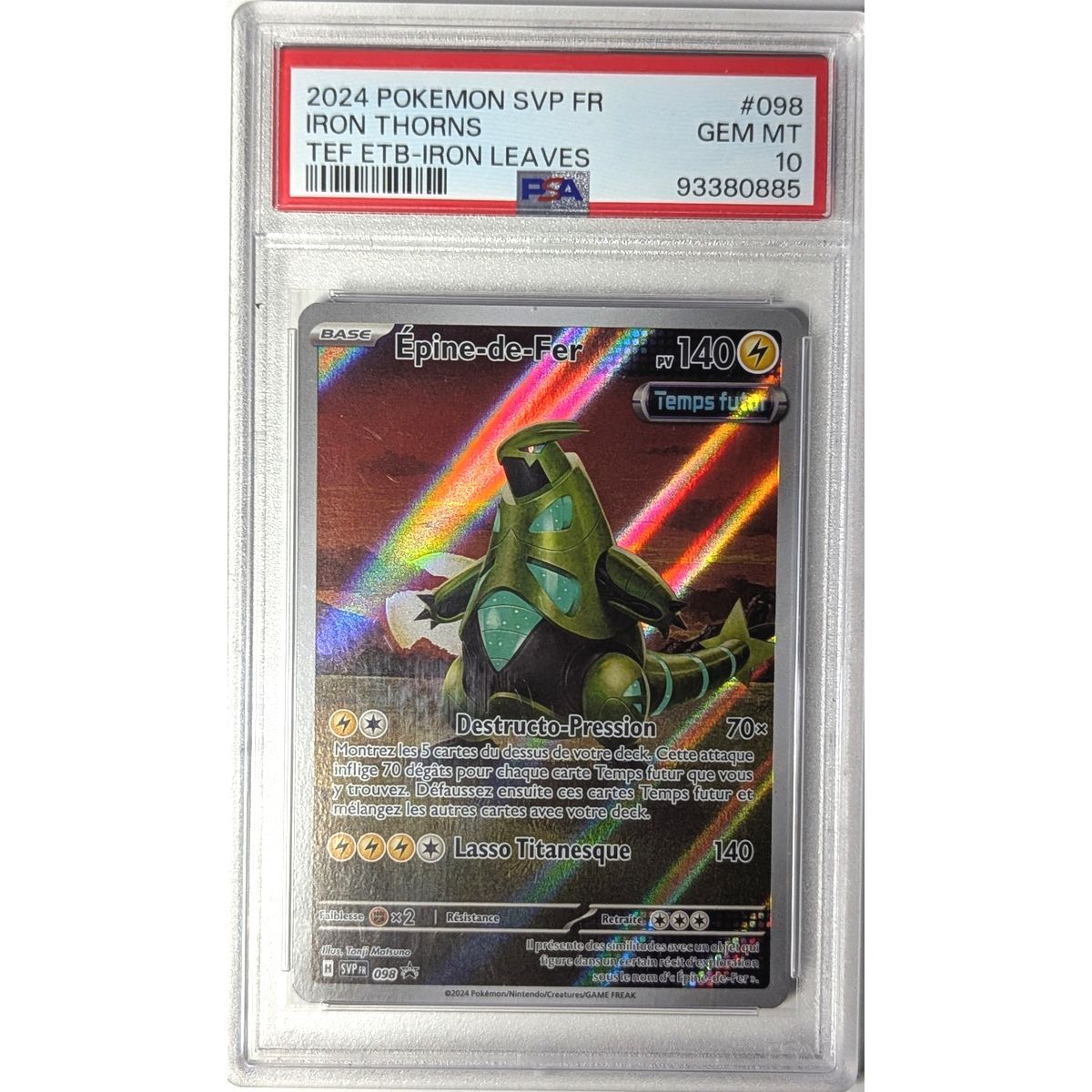 [PSA 10 - Gem Mint] - Graded Card - Ironthorn SVP 098 - Promo - 2024 - Pokémon - French