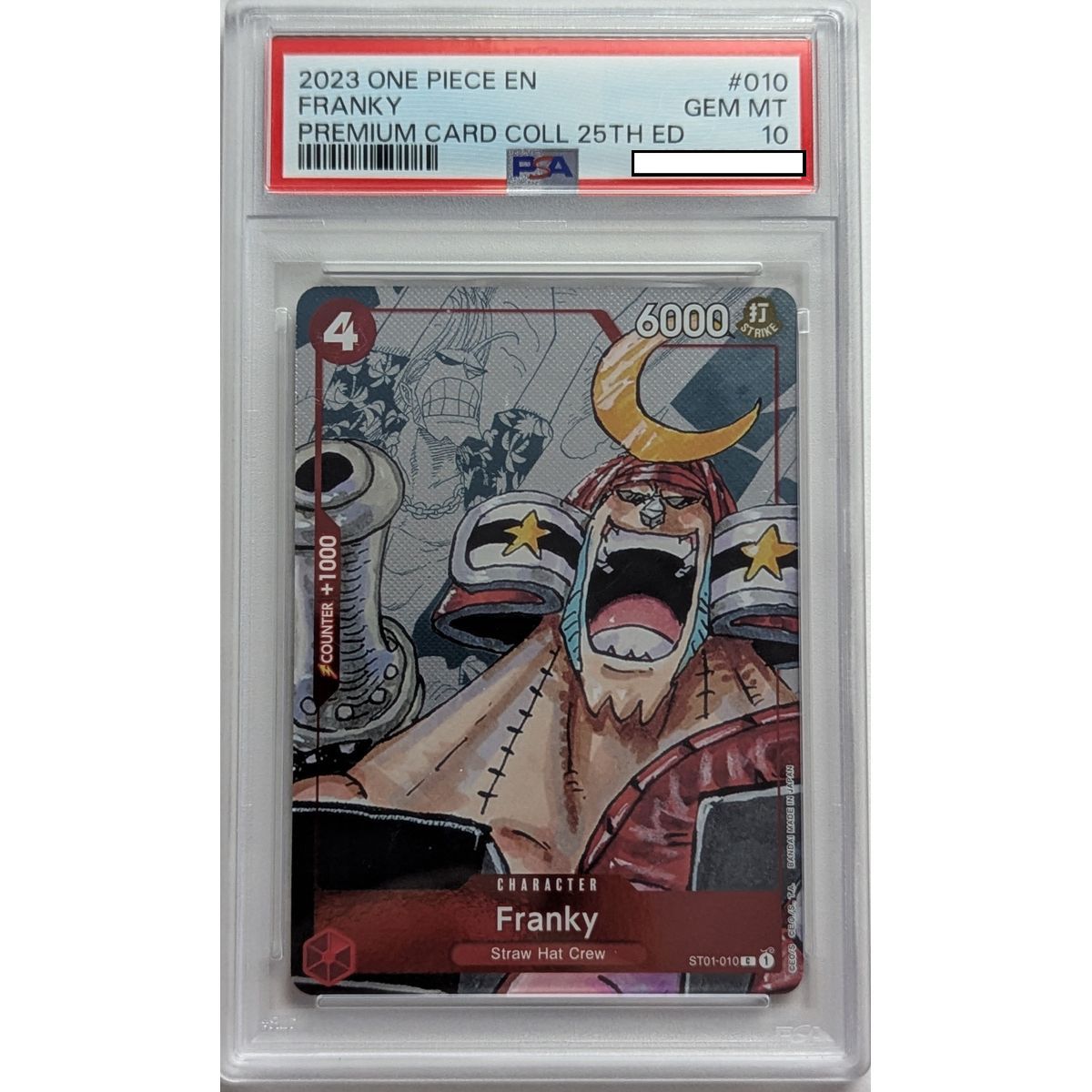 [PSA 10 - Gem Mint] - Graded Card - Franky ST01-010 - Premium Card Collection 25th - 2023 - One Piece - English