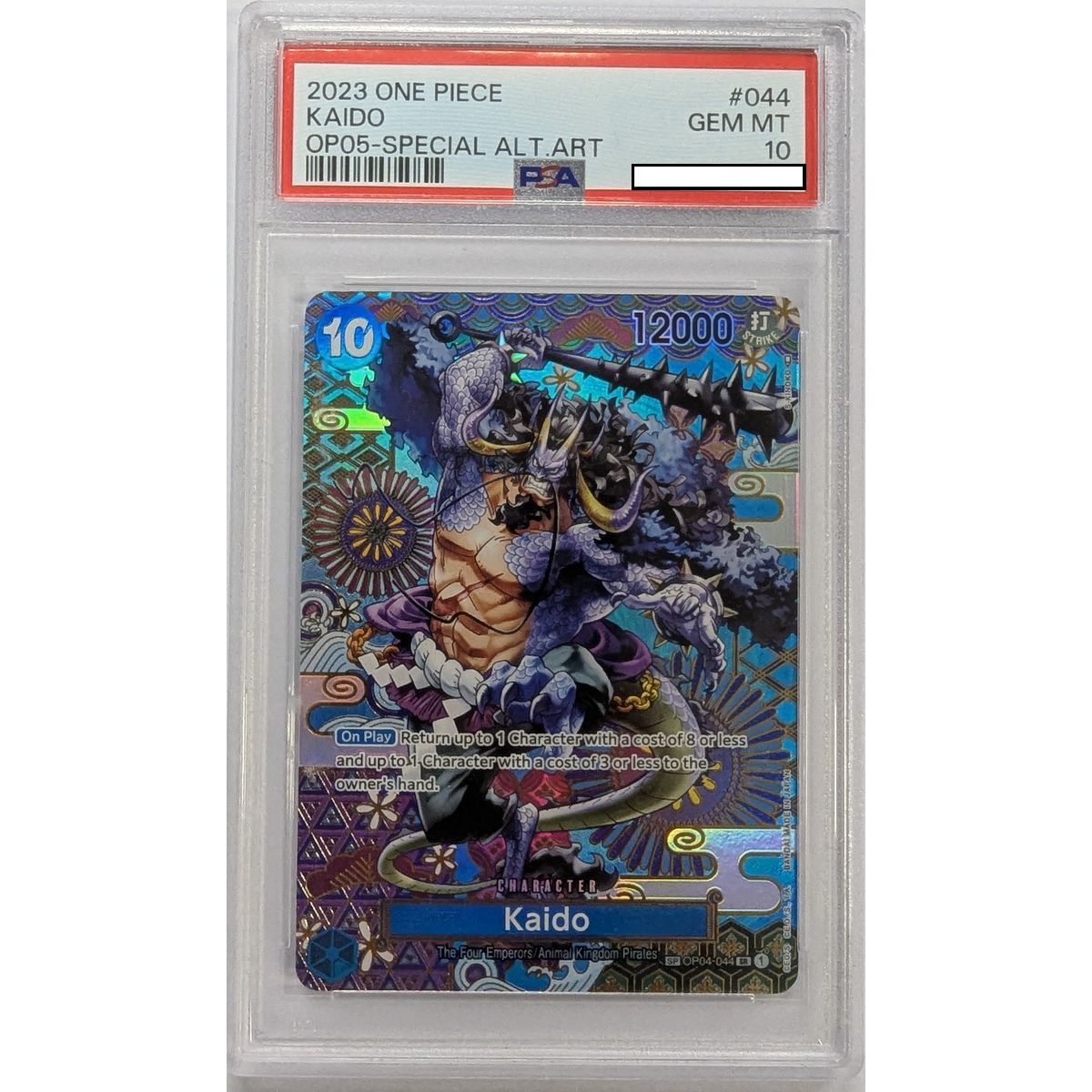 [PSA 10 - Gem Mint] - Graded Card - Kaido OP04-044 - OP05 Awakening of the New Era - 2023 - One Piece - English