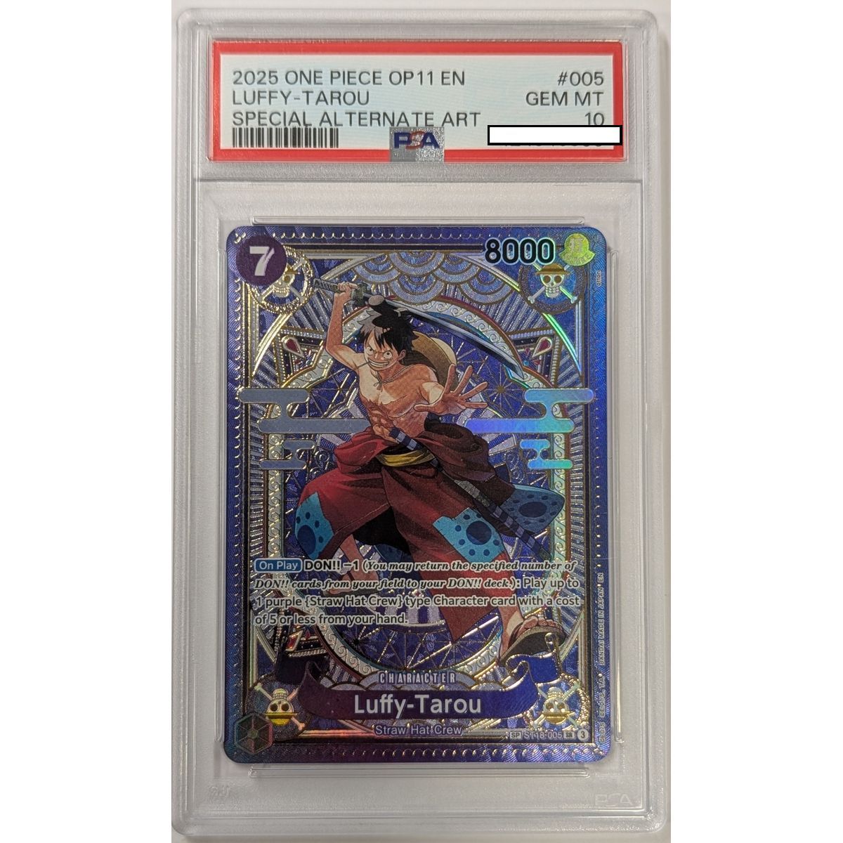 [PSA 10 - Gem Mint] - Graded Card - Luffy-Tarou ST18-005 - OP11 A Fist of Divine Speed - 2025 - One Piece - English
