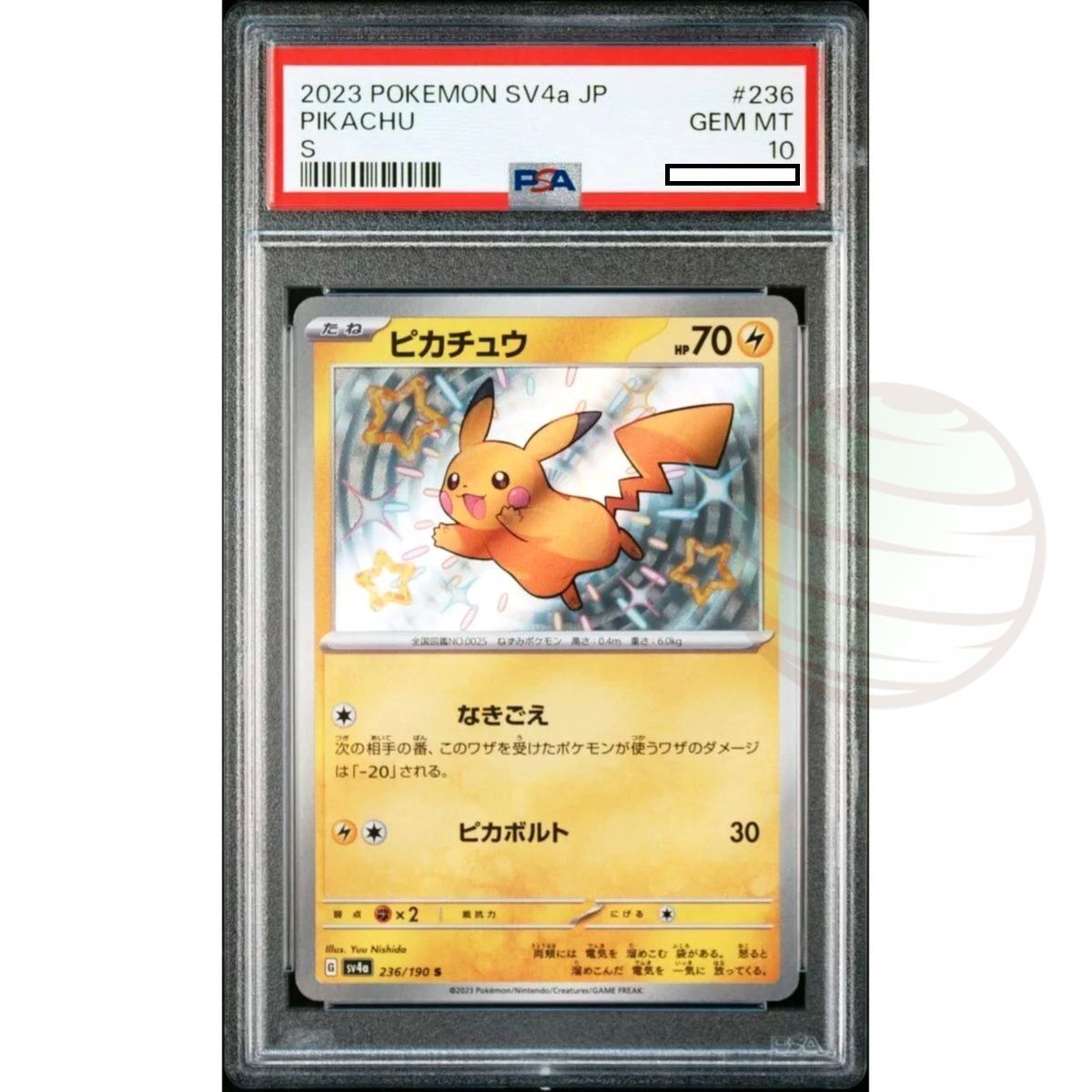 [PSA 10 - Gem Mint] - Graded Card - Pikachu 236/190 SV4A - 2023 - Pokémon - Japanese