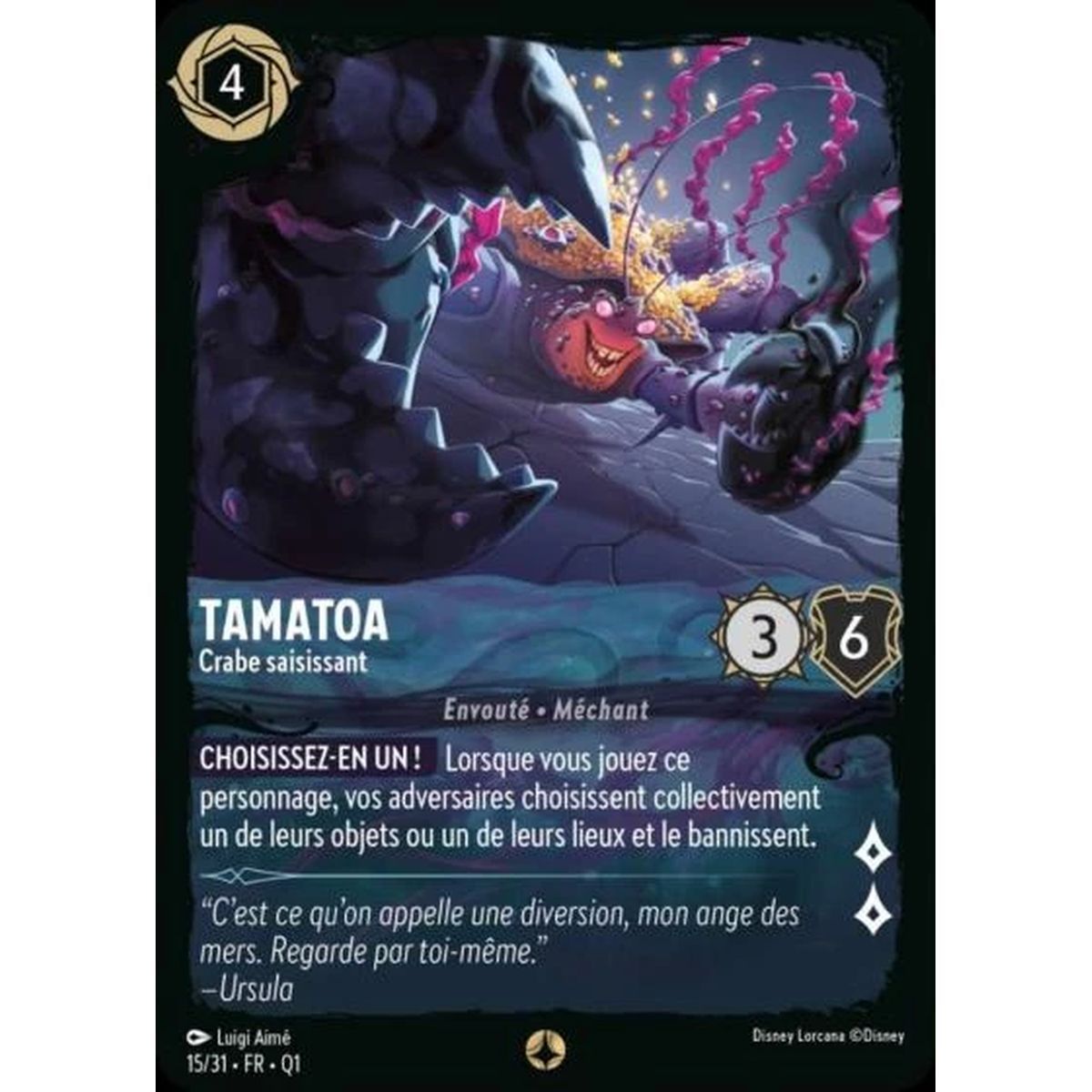 Tamatoa, Grabbing Crab - 15/31 - QU1 - Quest of the Illuminators - Threat of the Deep - Scenario - French