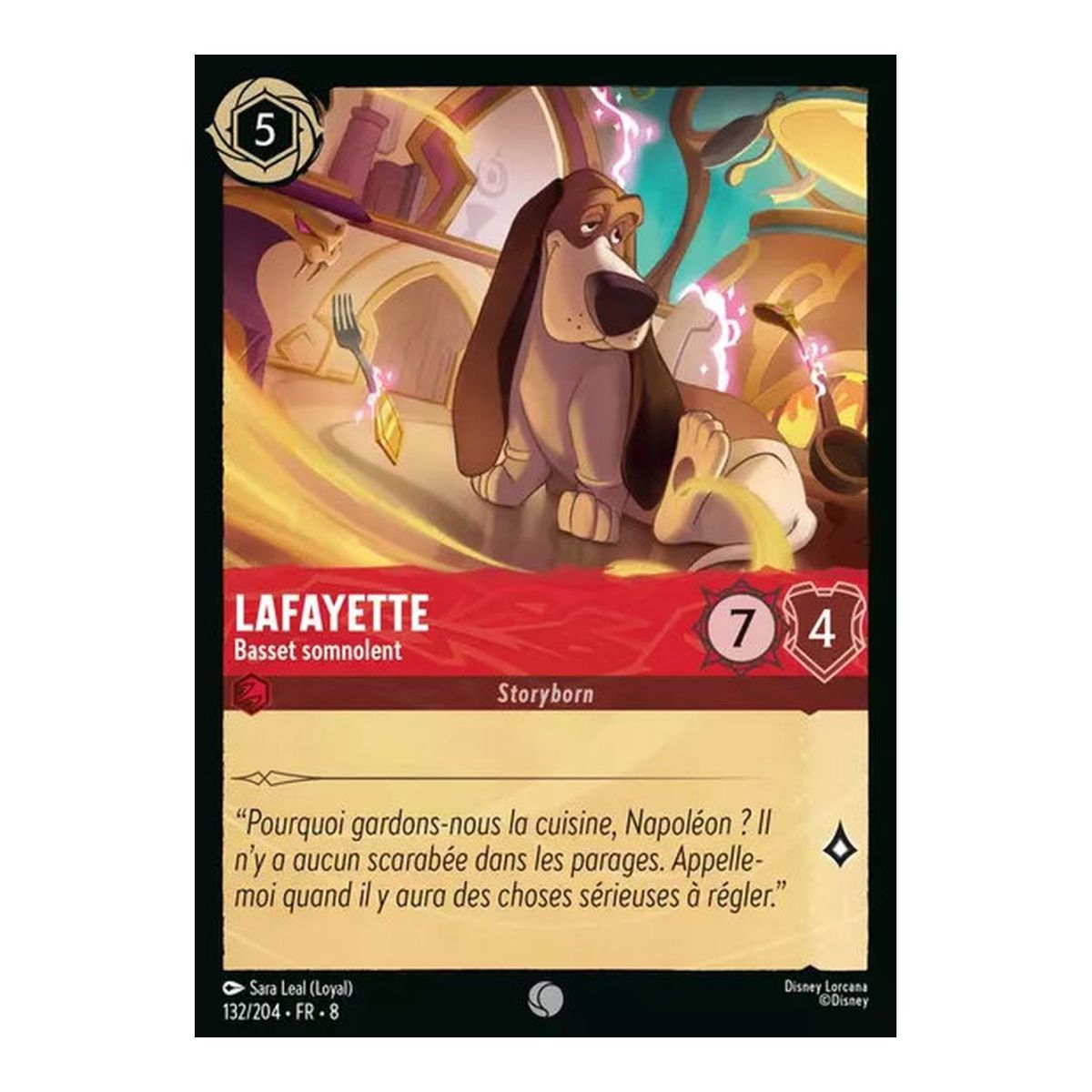 Lafayette, the Sleepy Basset Hound - 132/204 - ROJ - The Reign of Jafar - Brilliant - Premium - French