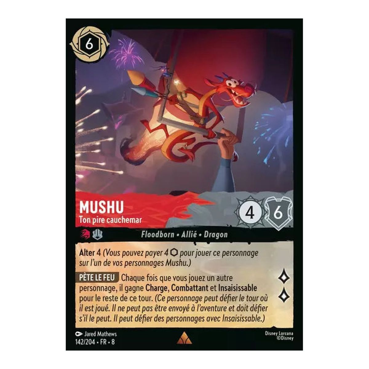 Mushu, Your Worst Nightmare - 142/204 - ROJ - The Reign of Jafar - Brilliant - Premium - French