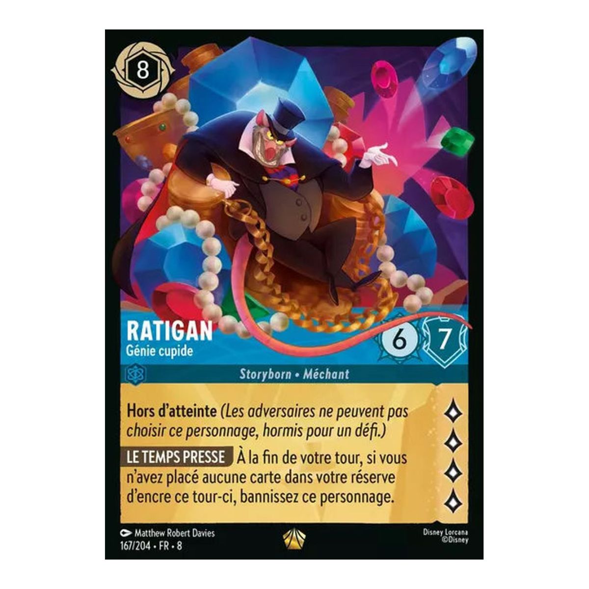 Ratigan, Greedy Genius - 167/204 - ROJ - The Reign of Jafar - Brilliant - Premium - French