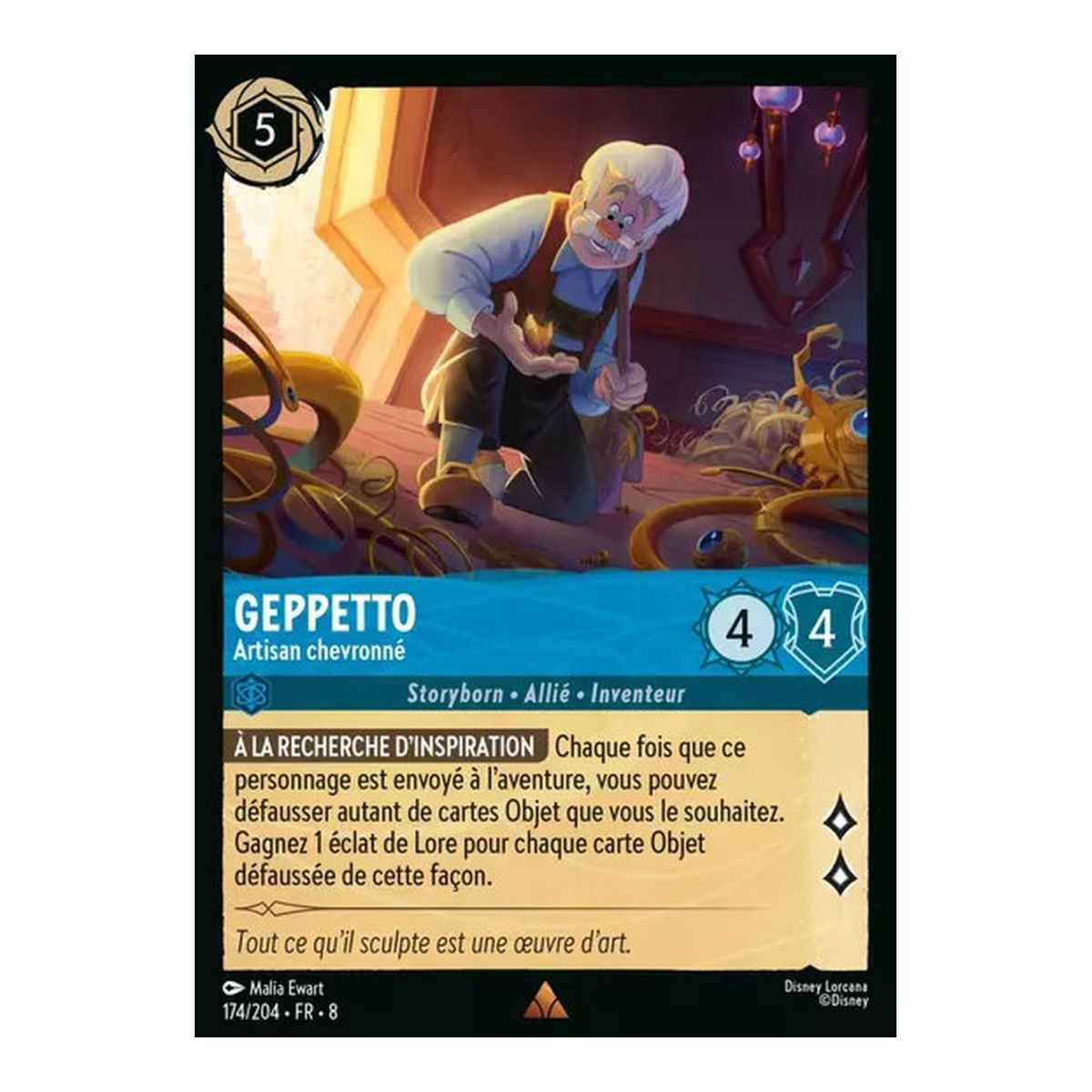 Geppetto, Master Craftsman - 174/204 - ROJ - The Reign of Jafar - Brilliant - Premium - French