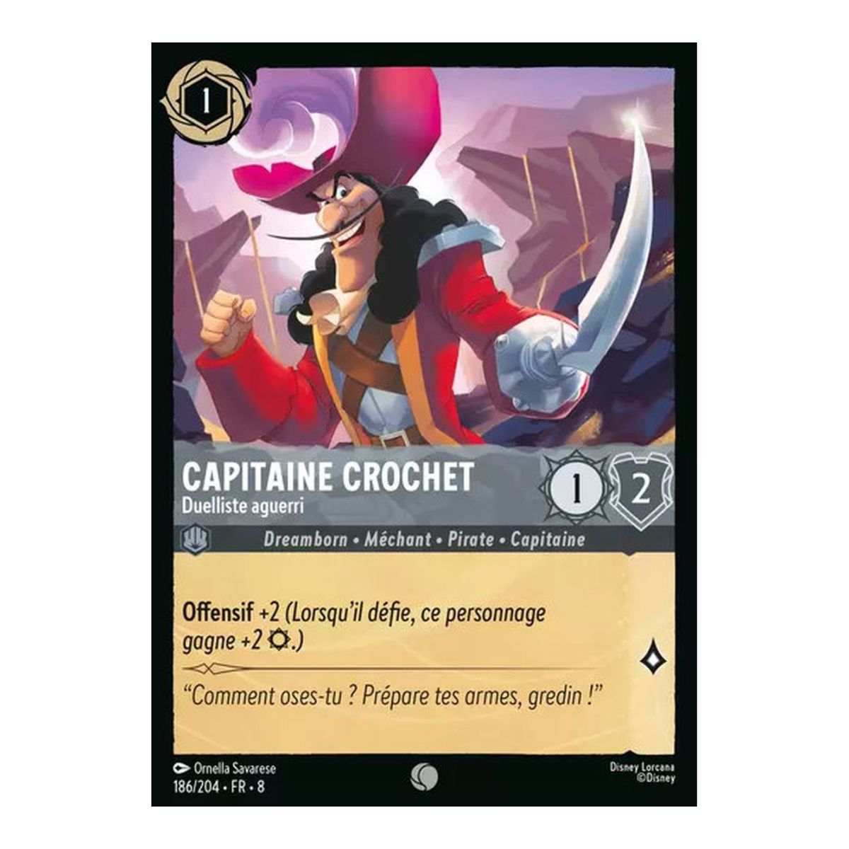 Captain Hook, Seasoned Duelist - 186/204 - ROJ - The Reign of Jafar - Common - French