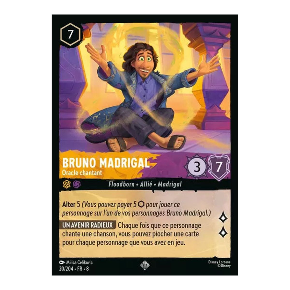 Bruno Madrigal, Singing Oracle - 20/204 - ROJ - The Reign of Jafar - Super Rare - French