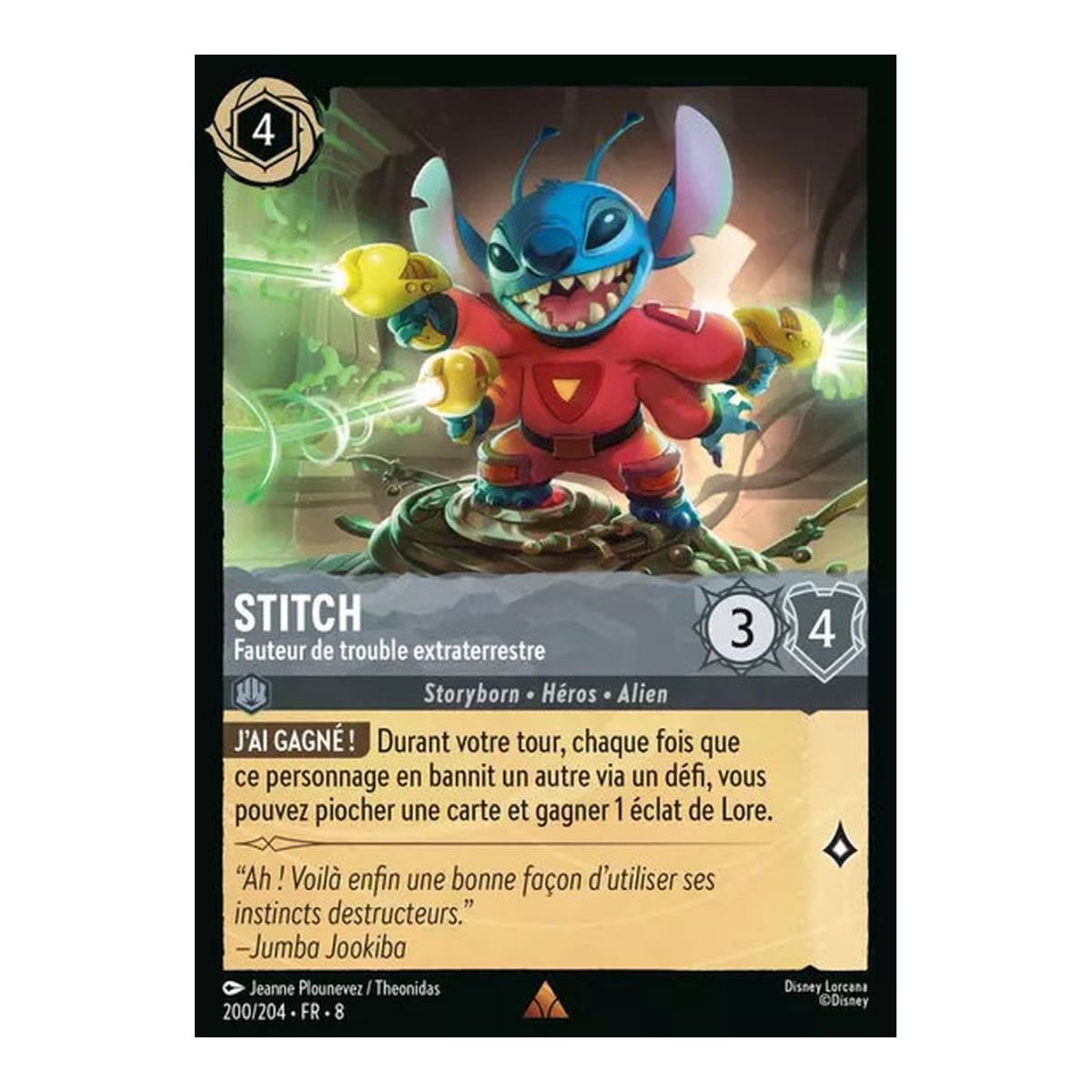 Stitch, the Alien Troublemaker - 200/204 - ROJ - The Reign of Jafar - Rare - French