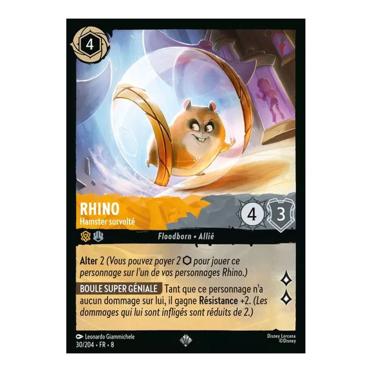 Rhino, the Hyperactive Hamster - 30/204 - ROJ - The Reign of Jafar - Brilliant - Premium - French