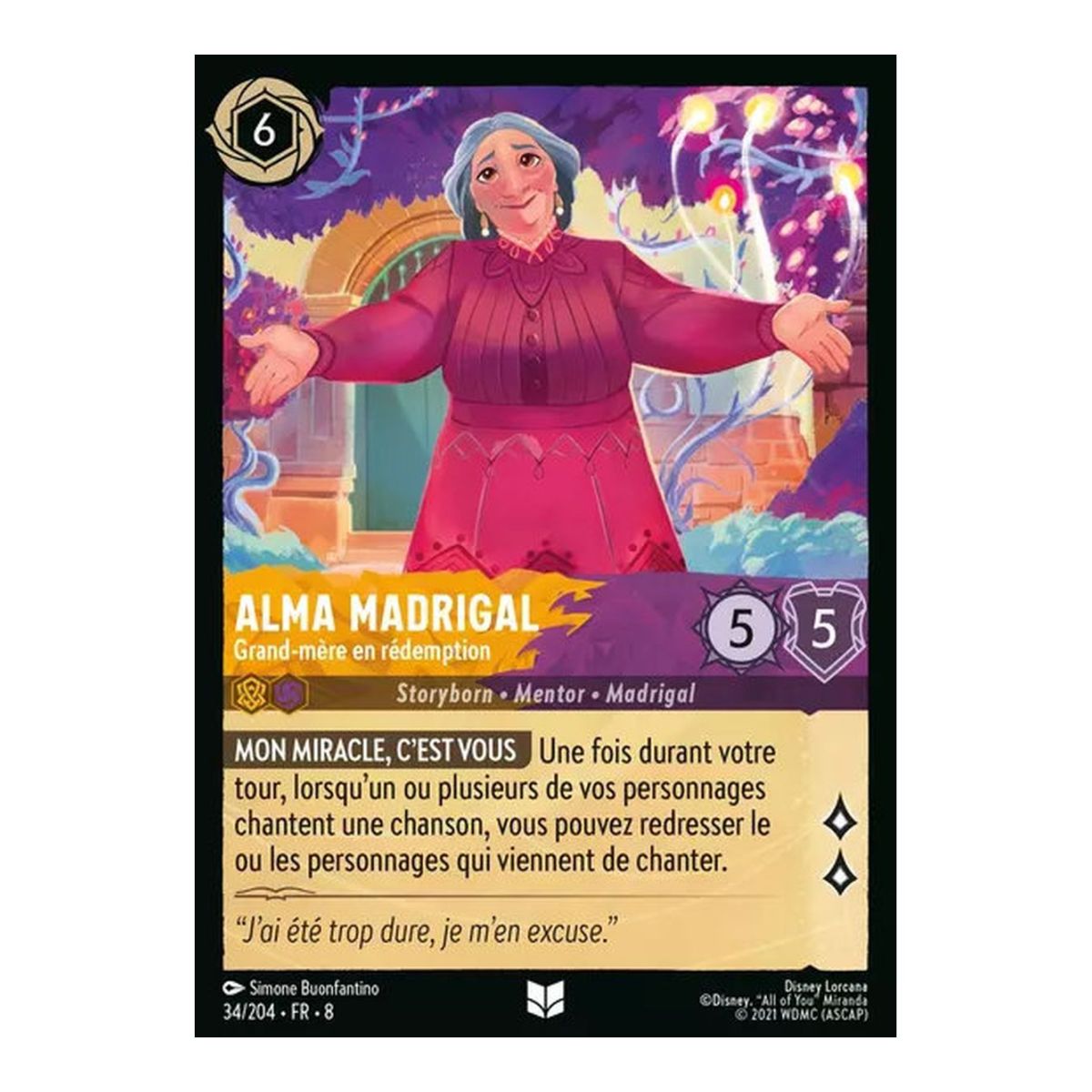 Alma Madrigal, Grandmother in Redemption - 34/204 - ROJ - The Reign of Jafar - Uncommon - French