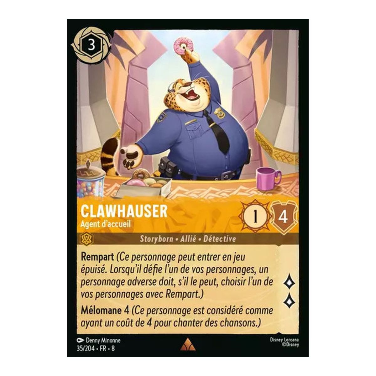Clawhauser, Receptionist - 35/204 - ROJ - The Reign of Jafar - Rare - French