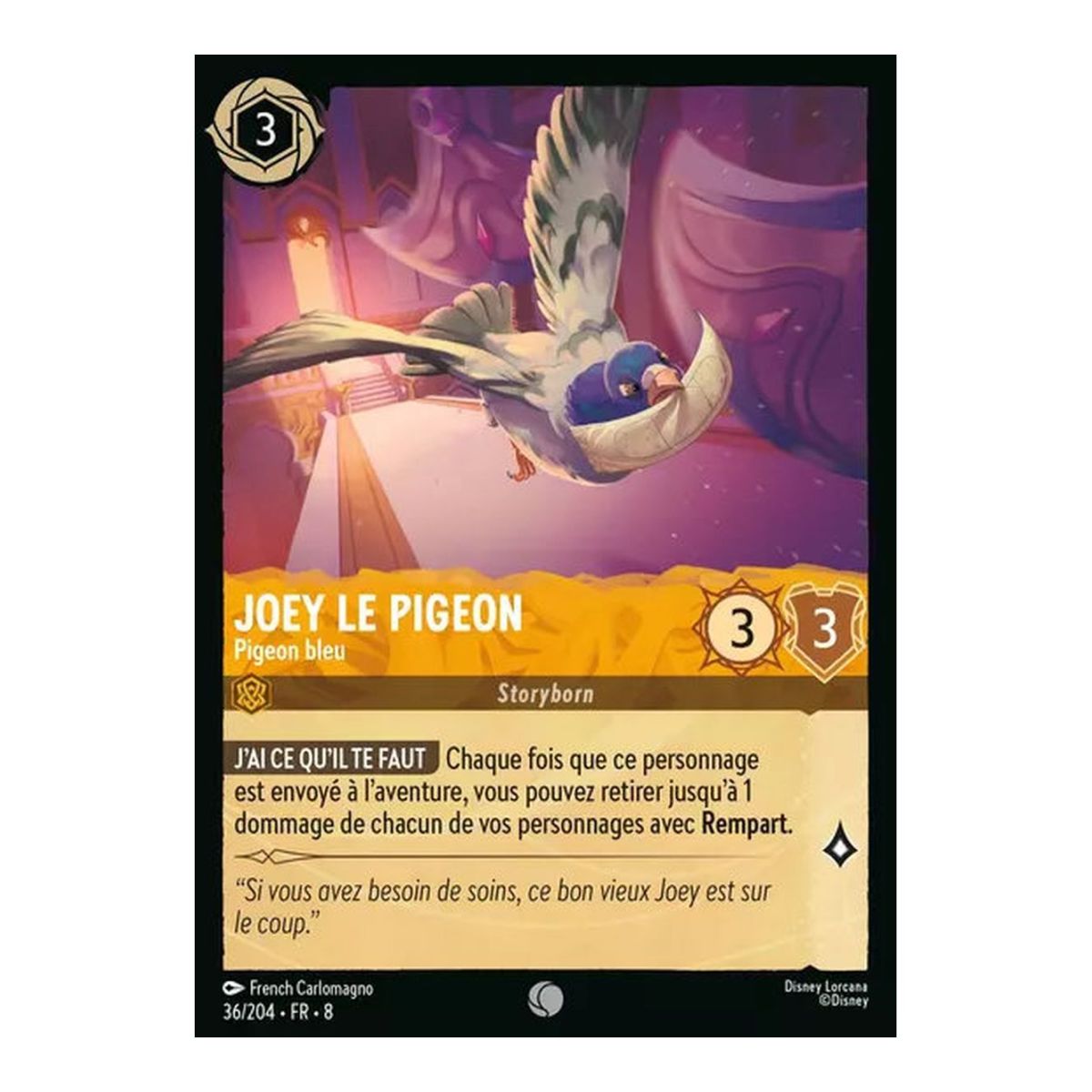 Joey the Pigeon, Blue Pigeon - 36/204 - ROJ - The Reign of Jafar - Brilliant - Premium - French