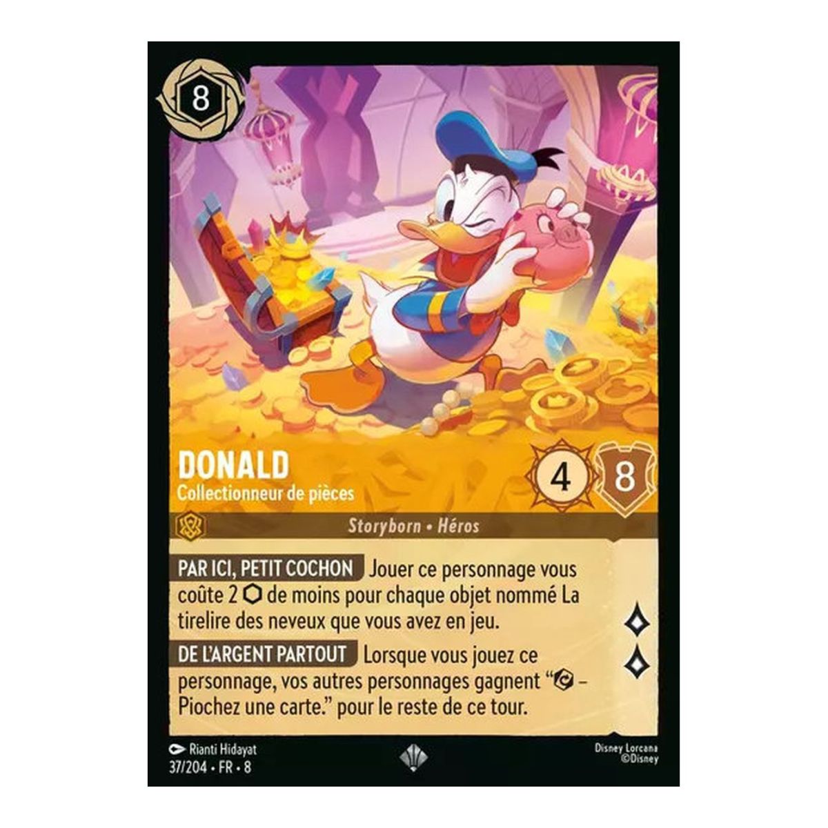 Donald, Coin Collector - 37/204 - ROJ - Reign of Jafar - Super Rare - French