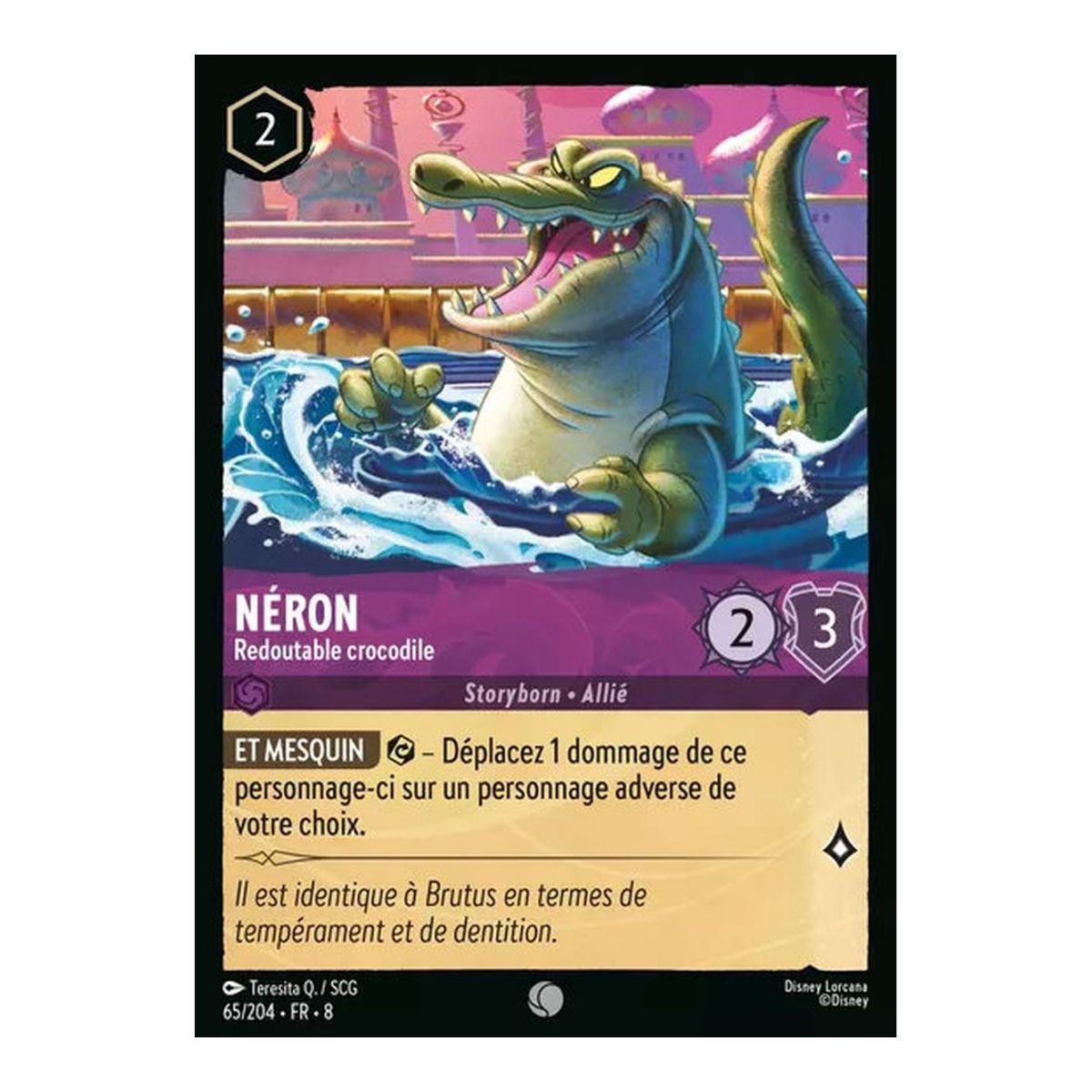 Nero, the Fearsome Crocodile - 65/204 - ROJ - The Reign of Jafar - Brilliant - Premium - French