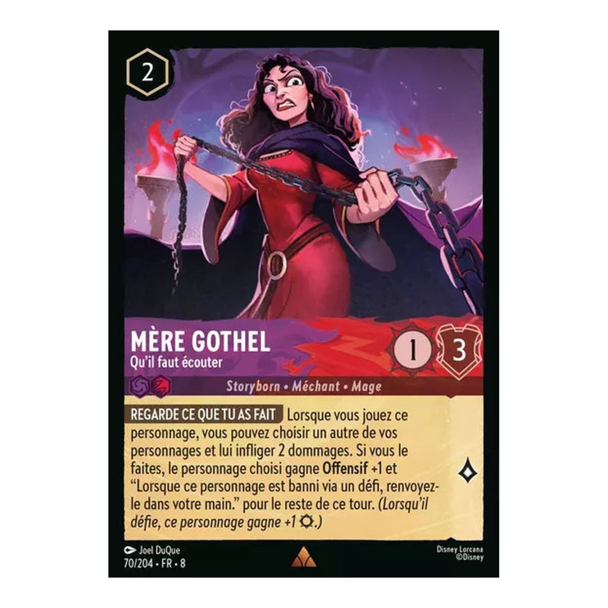 Mother Gothel, Whom We Must Listen To - 70/204 - ROJ - The Reign of Jafar - Rare - French