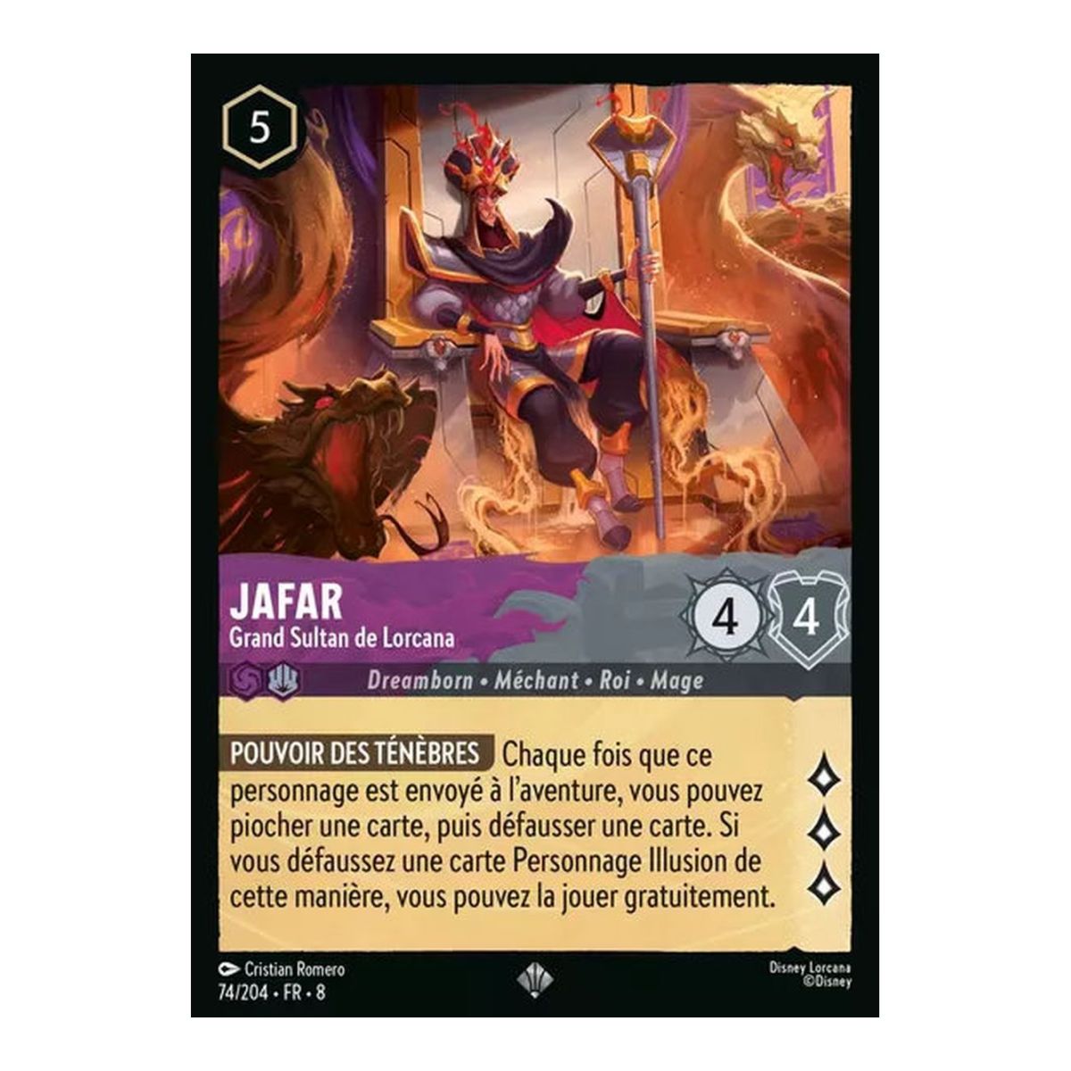 Jafar, Grand Sultan of Lorcana - 74/204 - ROJ - The Reign of Jafar - Super Rare - French