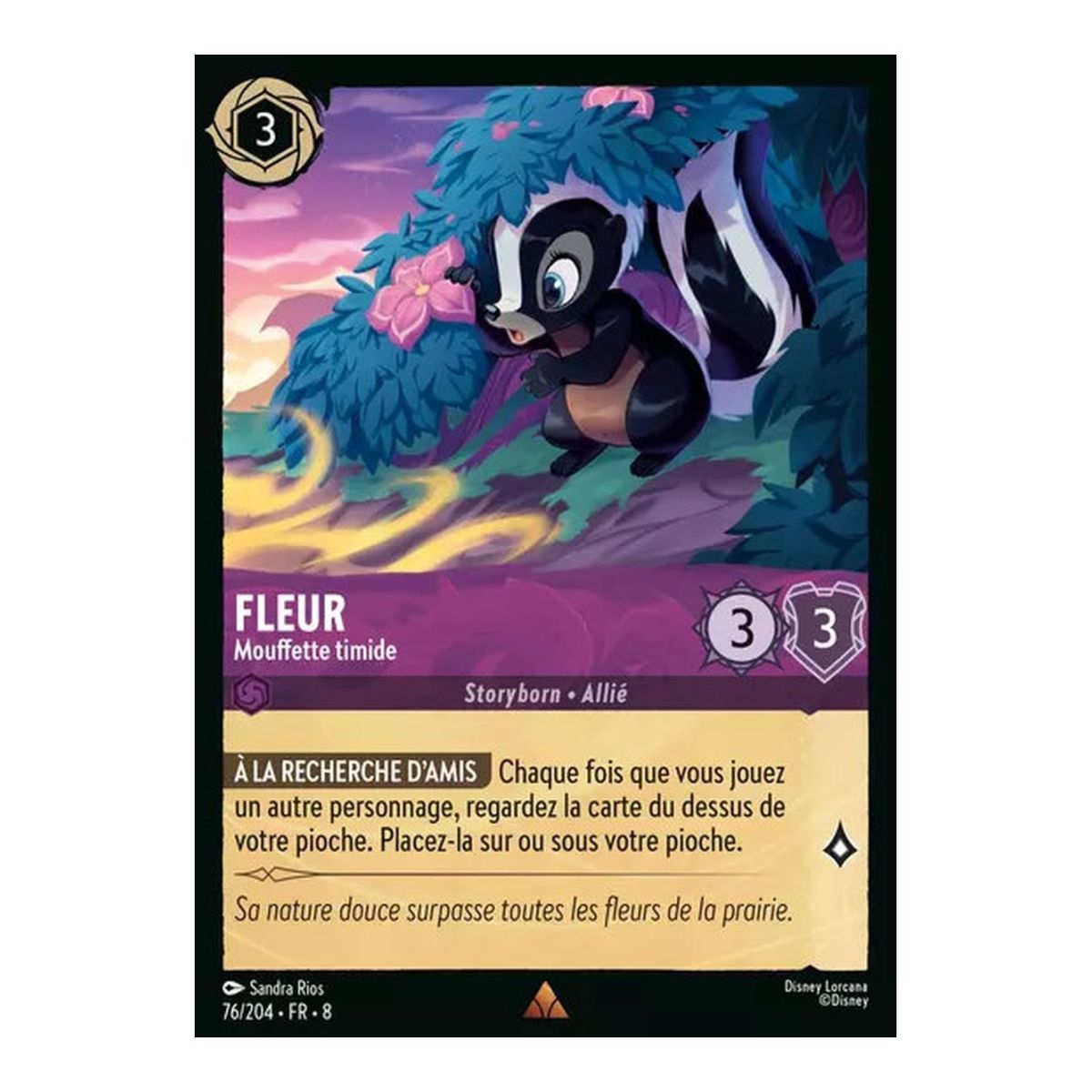 Flower, Shy Skunk - 76/204 - ROJ - The Reign of Jafar - Brilliant - Premium - French