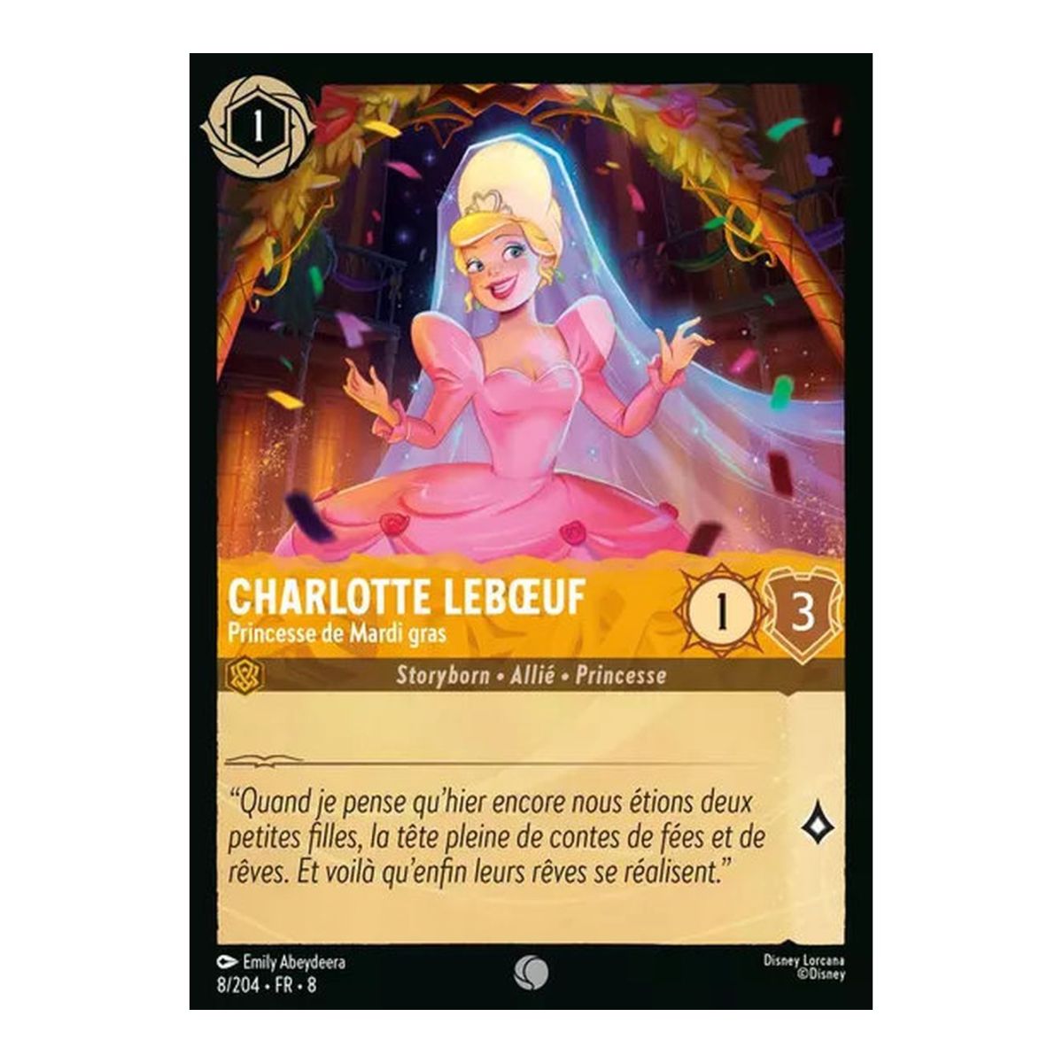 Charlotte Lebœuf, Princess of Mardi Gras - 8/204 - ROJ - The Reign of Jafar - Brilliant - Premium - French
