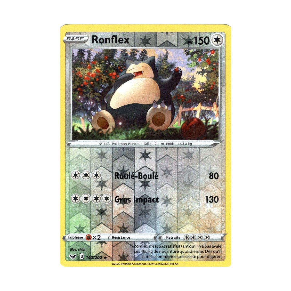 Snorlax - Reverse 140/202_R - Sword and Shield 1