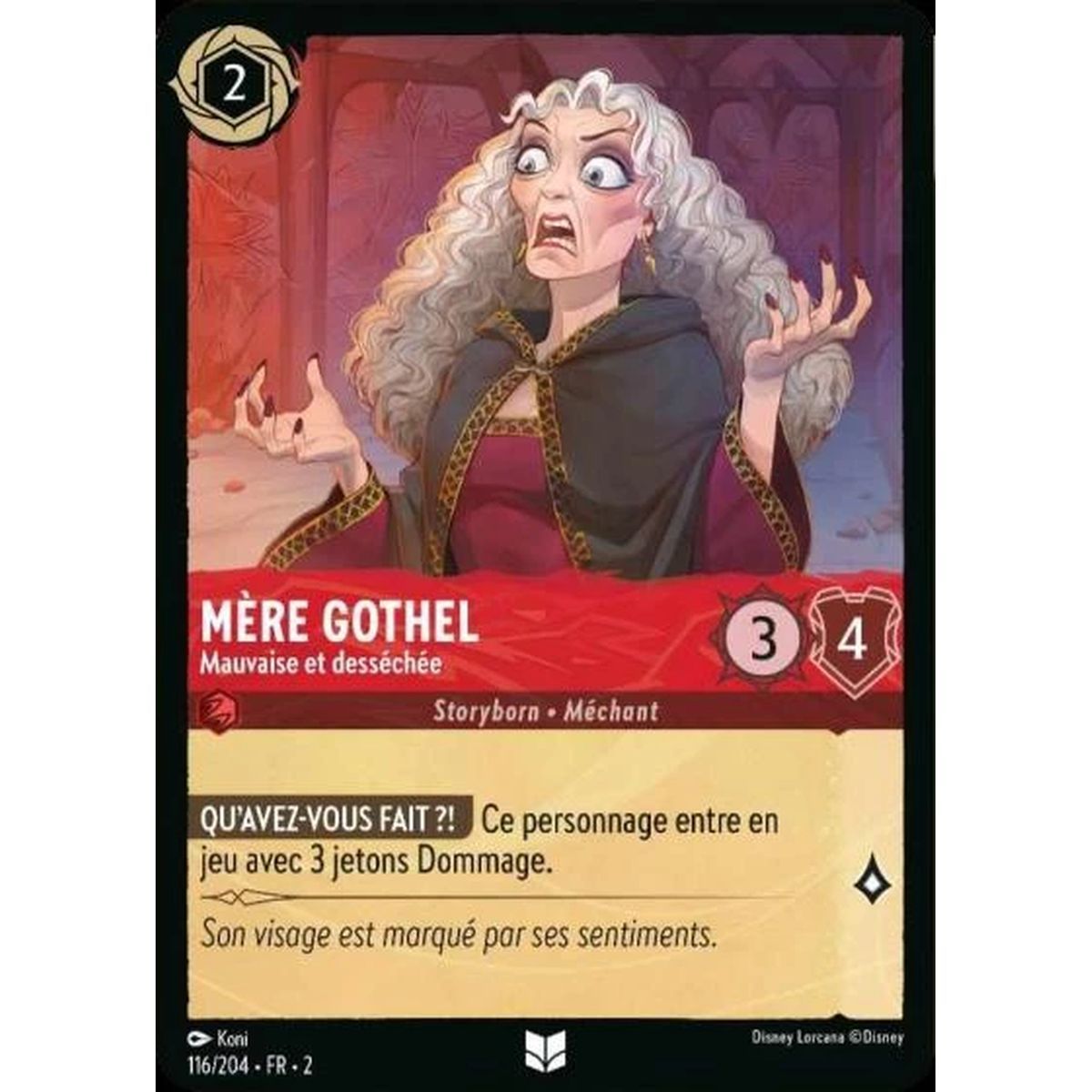 Item Mother Gothel, Bad and Withered - 116/204 - ROTF - Rise of the Floodborn - Brilliant - Premium - French