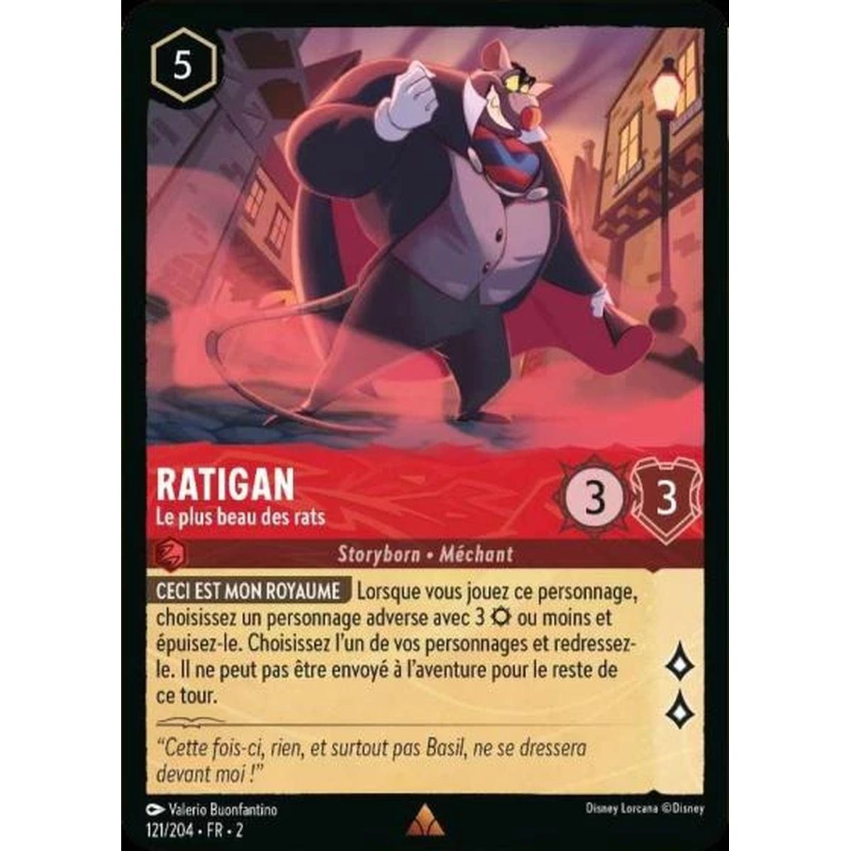 Item Ratigan, The Fairest Rat - 121/204 - ROTF - Rise of the Floodborn - Brilliant - Premium - French