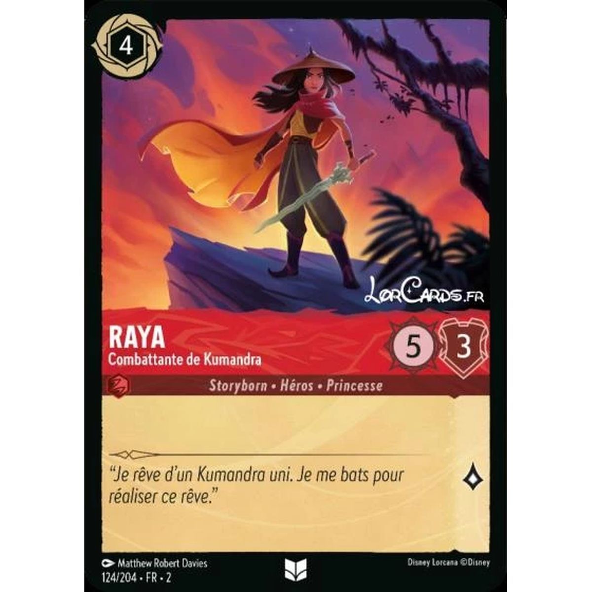 Raya, Fighter of Kumandra - 124/204 - ROTF - Rise of the Floodborn - Brilliant - Premium - French