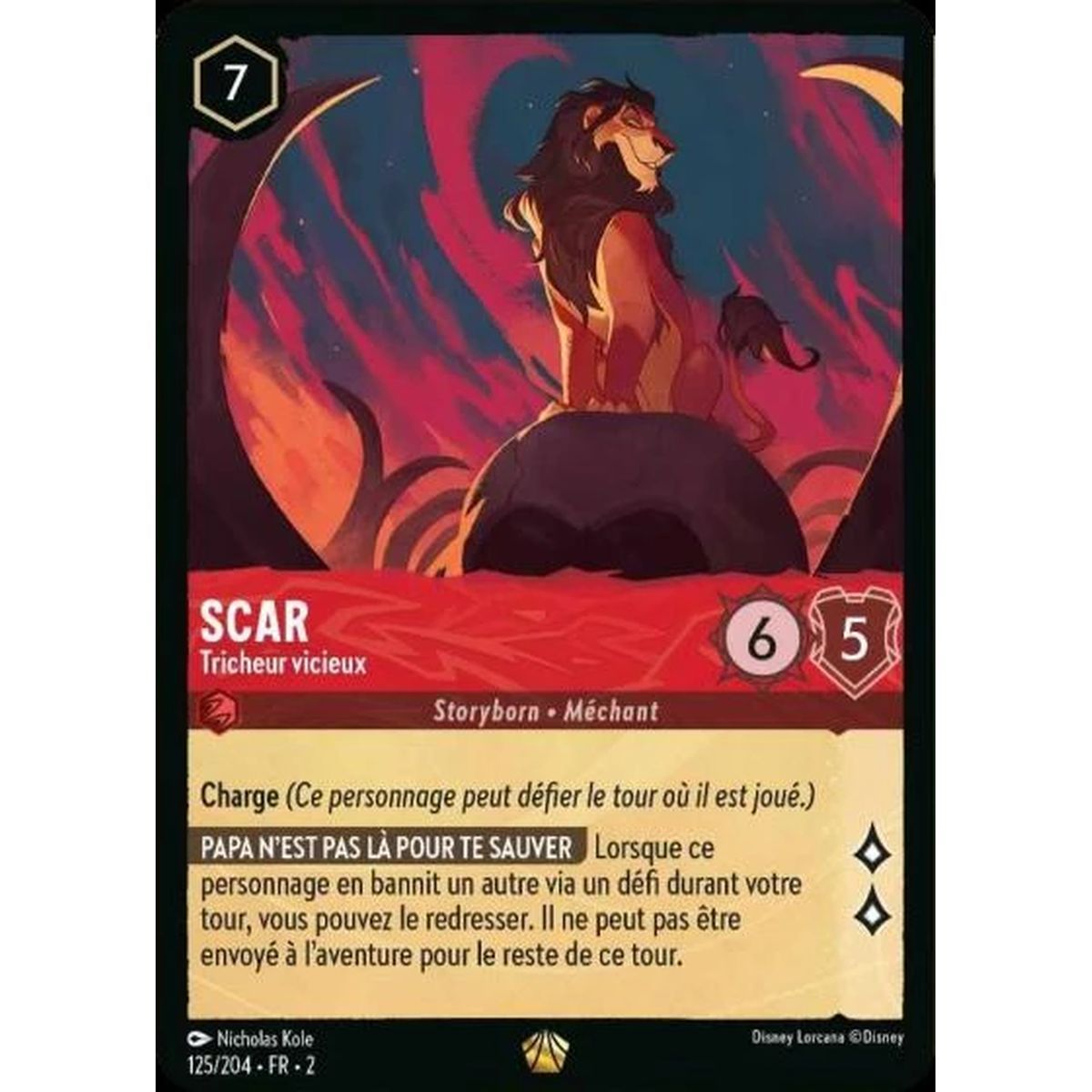 Scar, Vicious Cheater - 125/204 - ROTF - Rise of the Floodborn - Legendary - French