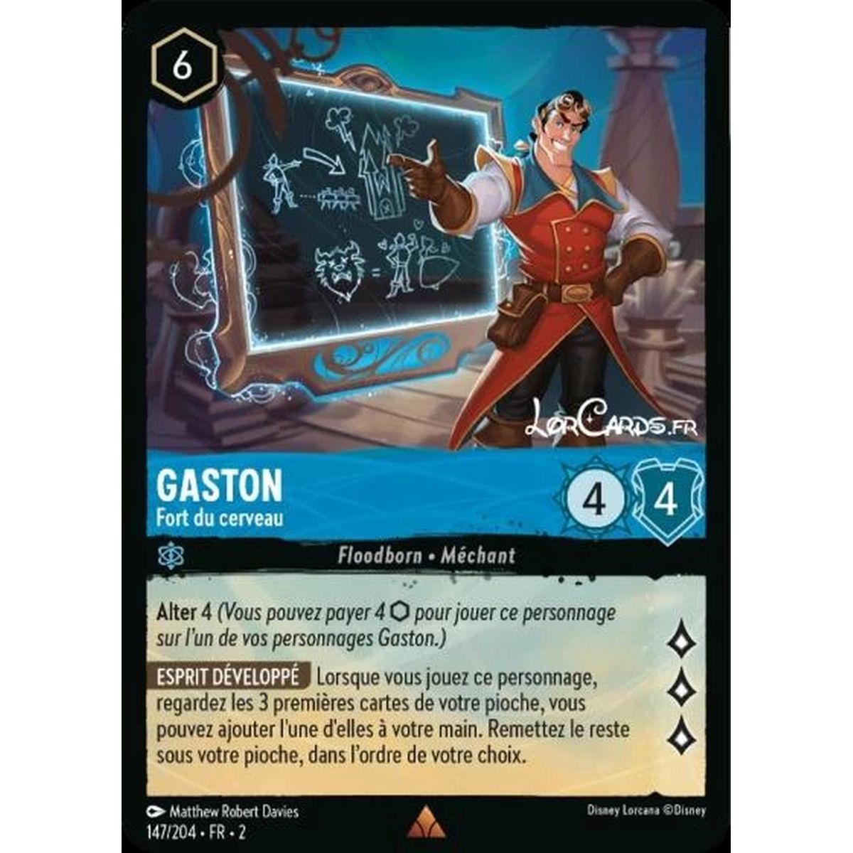 Item Gaston, Strong Brain - 147/204 - ROTF - Rise of the Floodborn - Rare - French