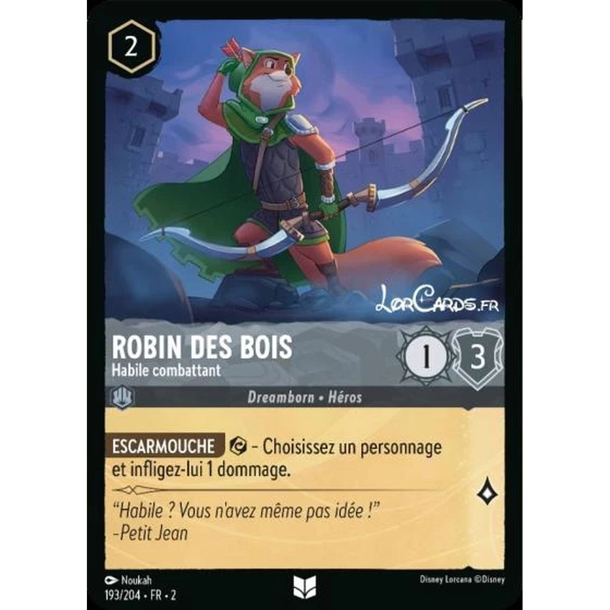 Robin Hood, Skilled Fighter - 193/204 - ROTF - The Rise of the Floodborn - Uncommon - French