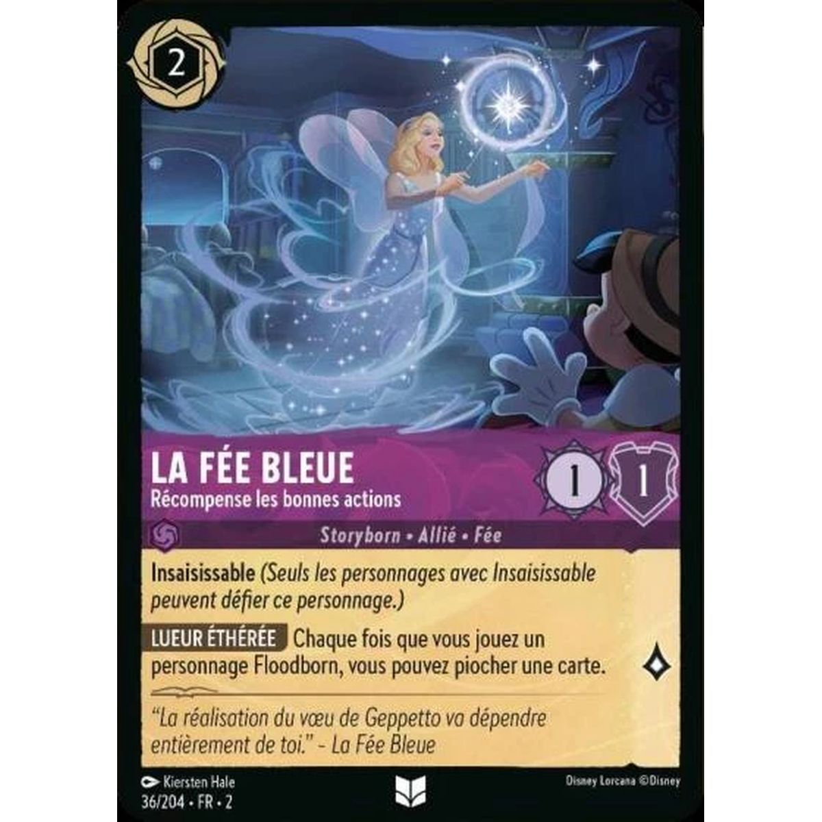 The Blue Fairy, Rewards Good Deeds - 36/204 - ROTF - The Rise of the Floodborn - Brilliant - Premium - French