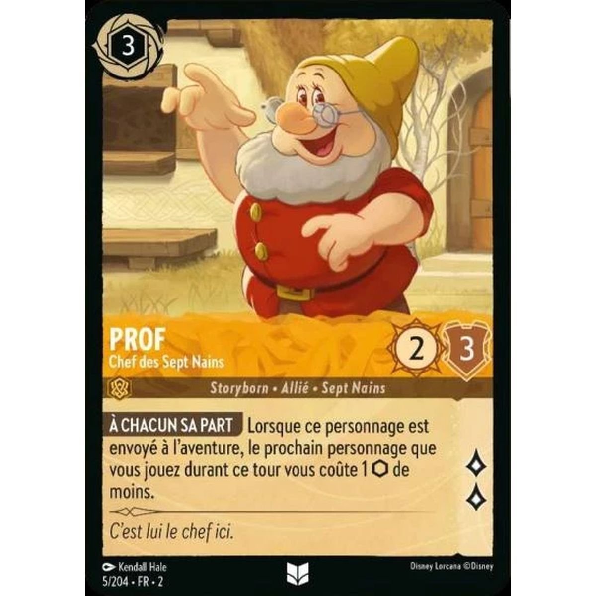 Item Professor, Leader of the Seven Dwarves - 5/204 - ROTF - Rise of the Floodborn - Brilliant - Premium - French