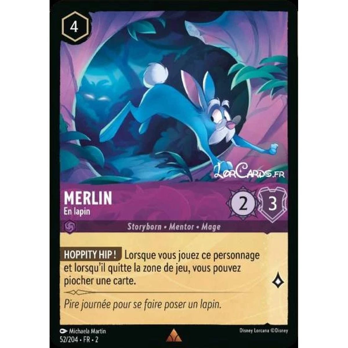 Merlin, As a Rabbit - 52/204 - ROTF - The Rise of the Floodborn - Rare - French