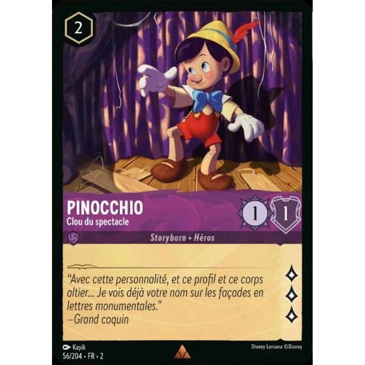 Pinocchio, Highlight of the Show - 56/204 - ROTF - Rise of the Floodborn - Rare - French