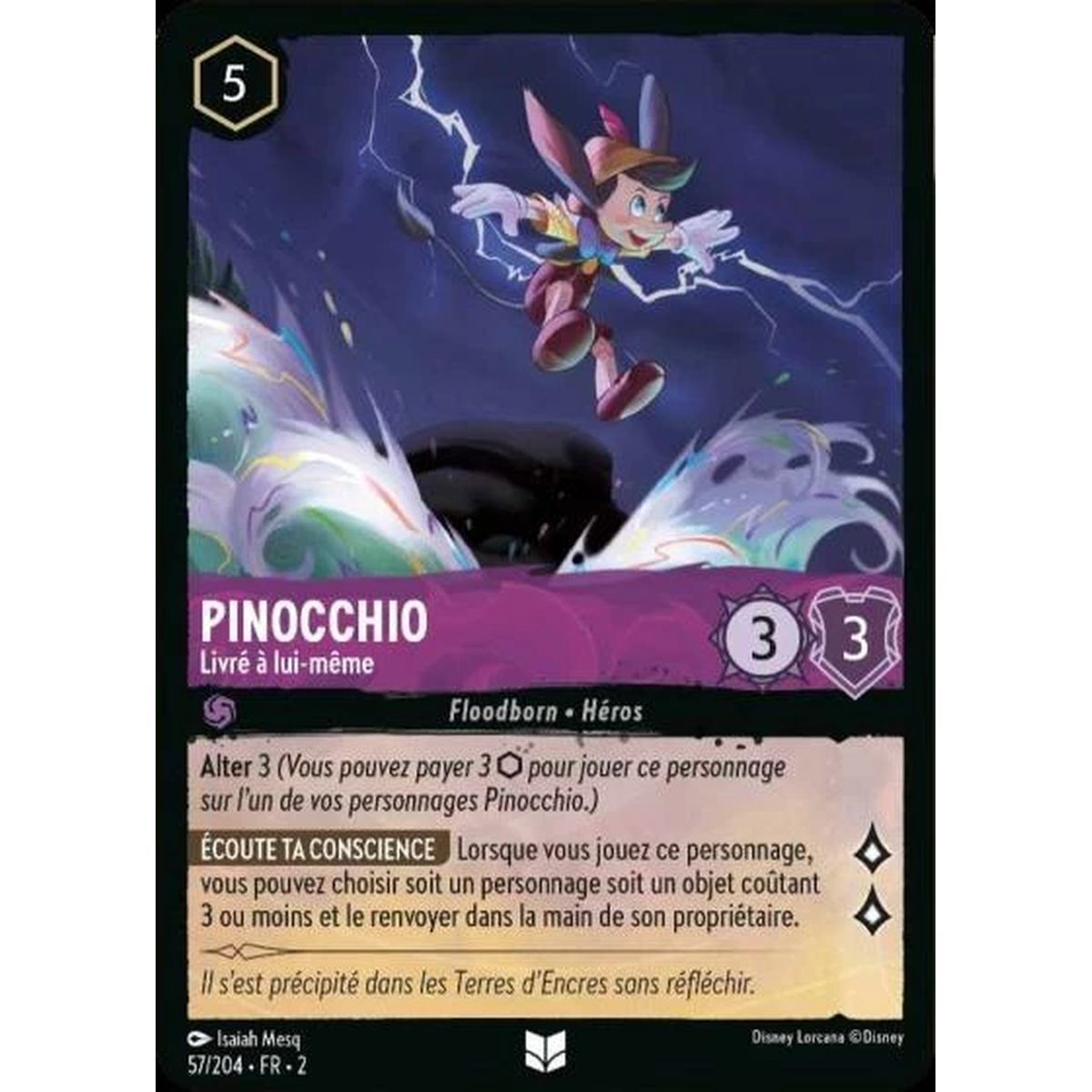 Pinocchio, Left to His Own - 57/204 - ROTF - The Rise of the Floodborn - Uncommon - French