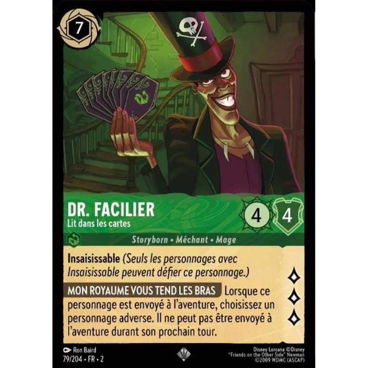 Dr. Facilier, Read in the Cards - 79/204 - ROTF - Rise of the Floodborn - Super Rare - French