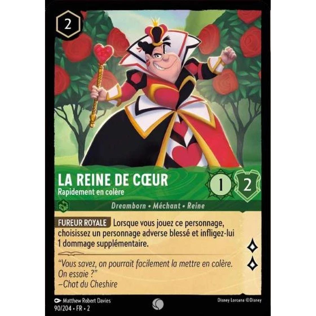 Item The Queen of Hearts, Quickly Angry - 90/204 - ROTF - Rise of the Floodborn - Brilliant - Premium - French