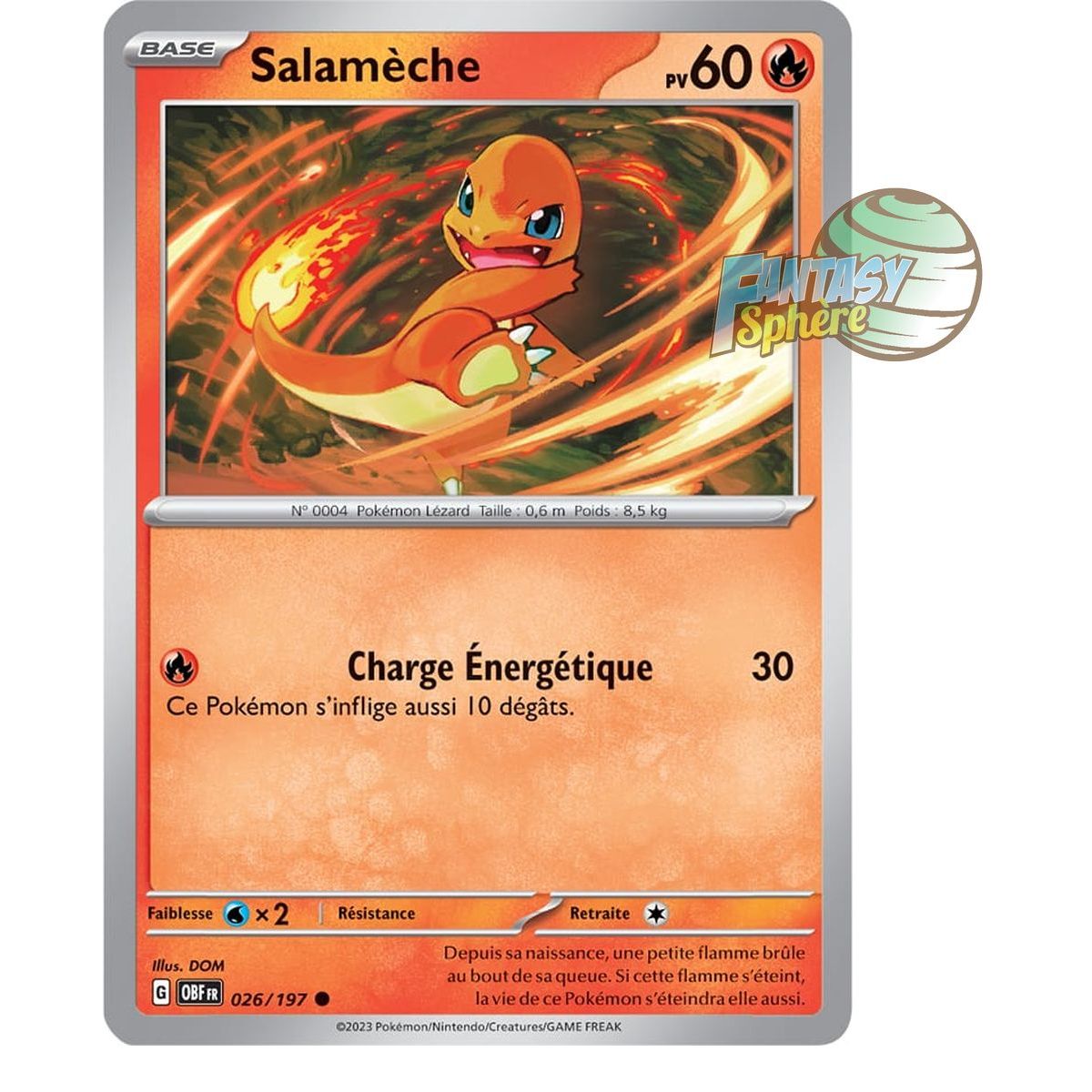 Salamèche - Commune 26/197 - Ecarlate et Violet Flammes Obsidiennes