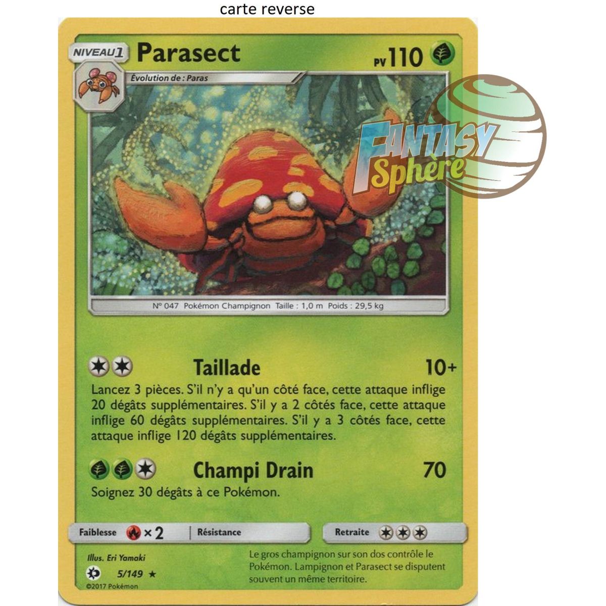 Parasect - Reverse 5/149 - Sun and Moon 1